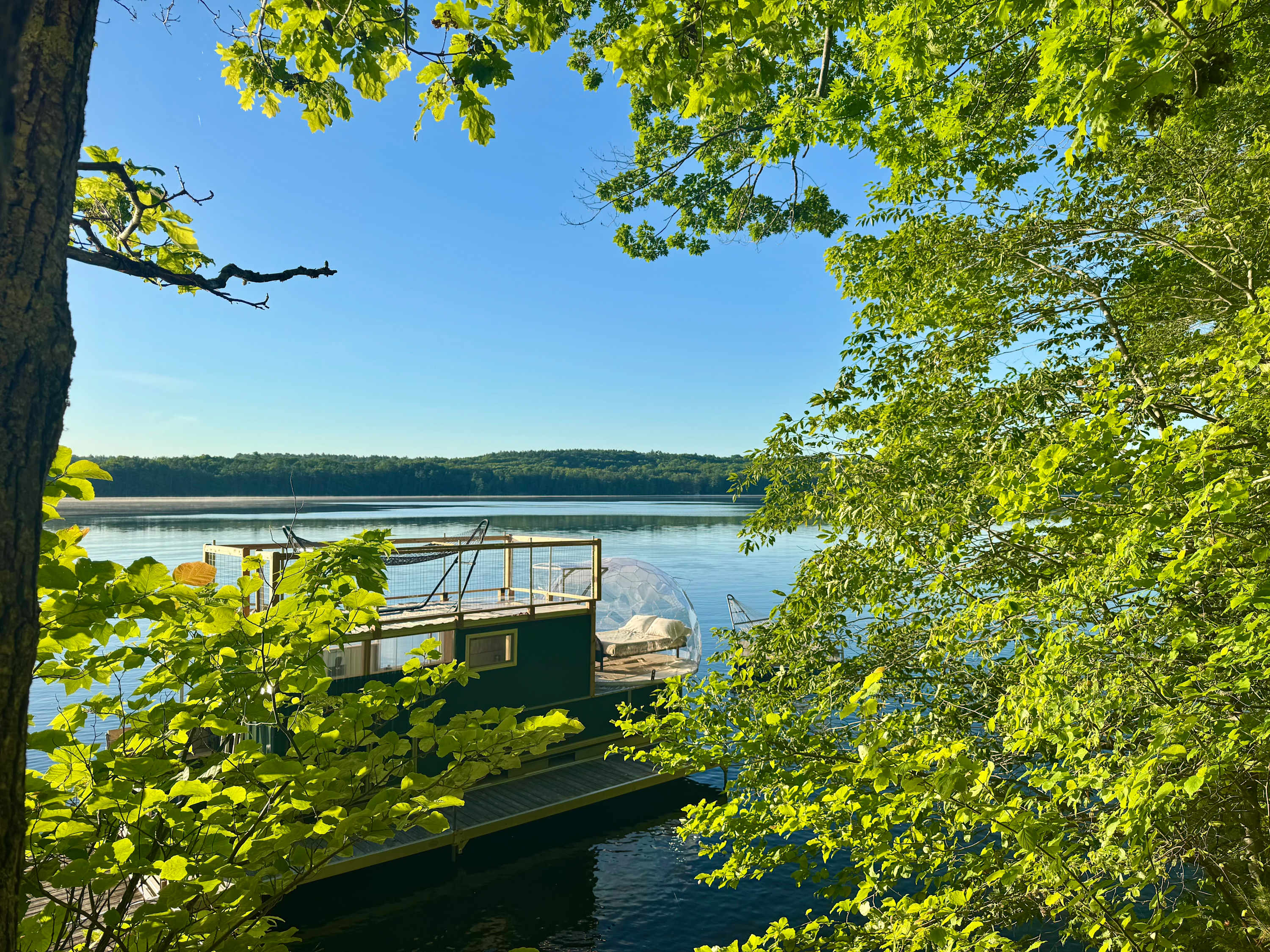 From inside or out, enjoy the quiet lake view.