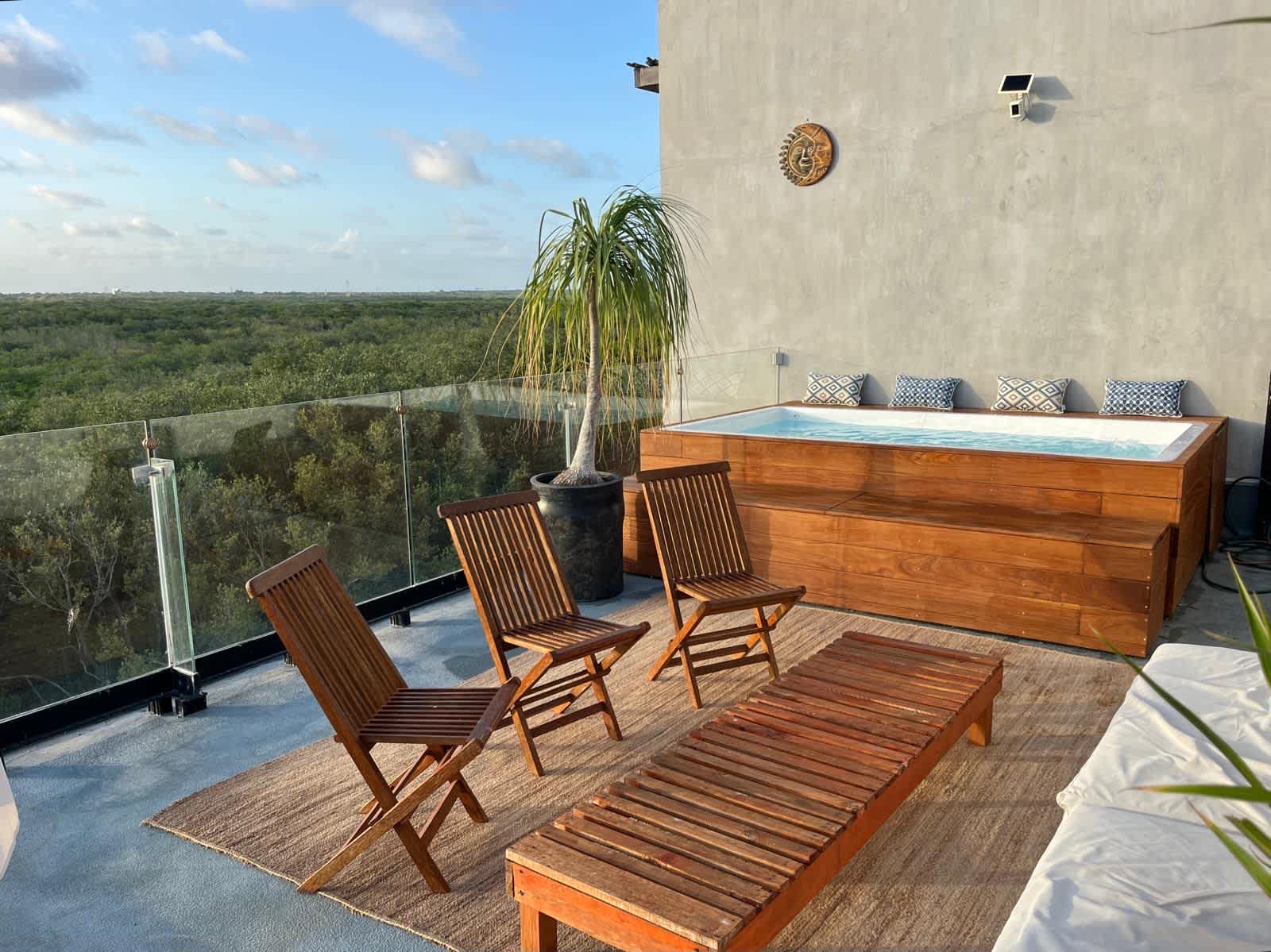 Private rooftop oasis with panoramic views
