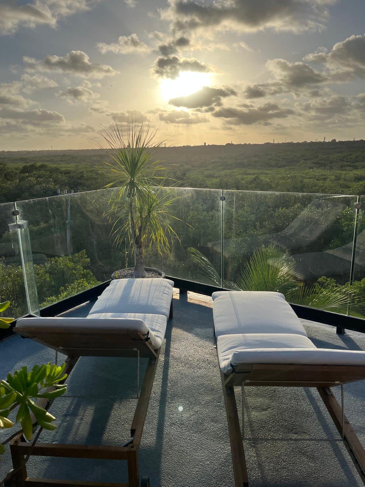 Sunset rooftop views