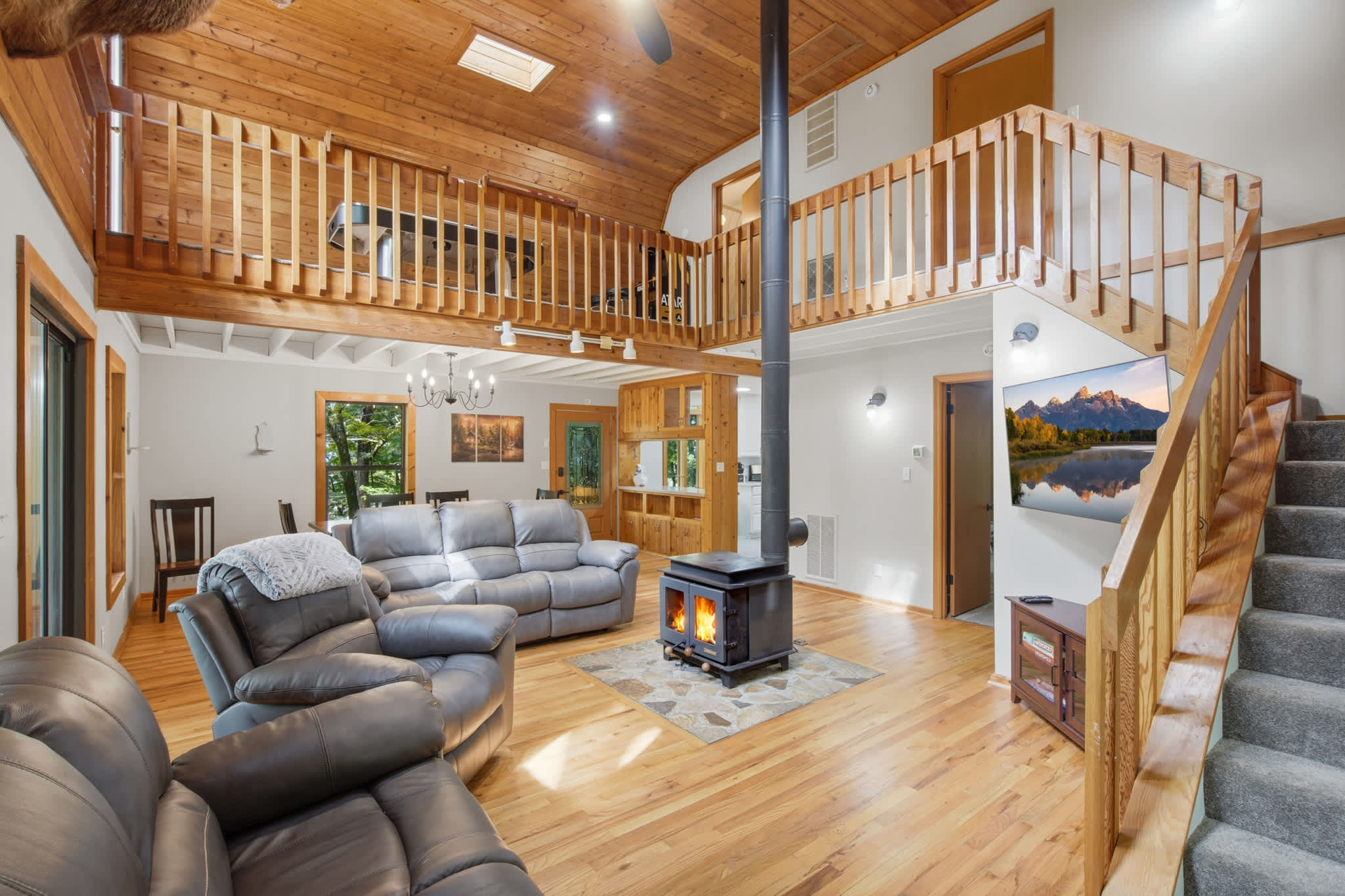 Curl up in the inviting living room & stream your favorites on the smart TV​
