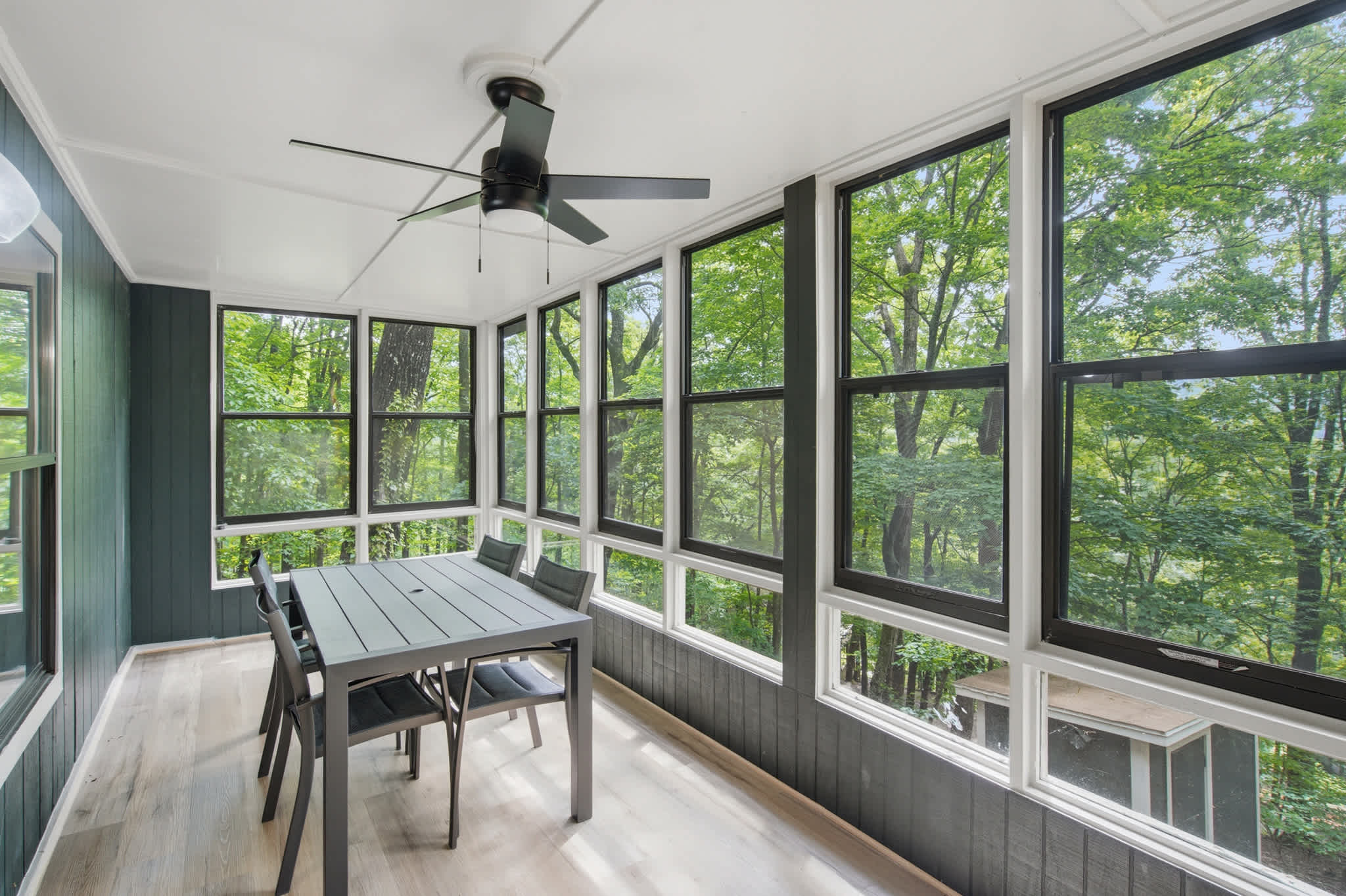 Make mealtime memories together in the airy sunroom​