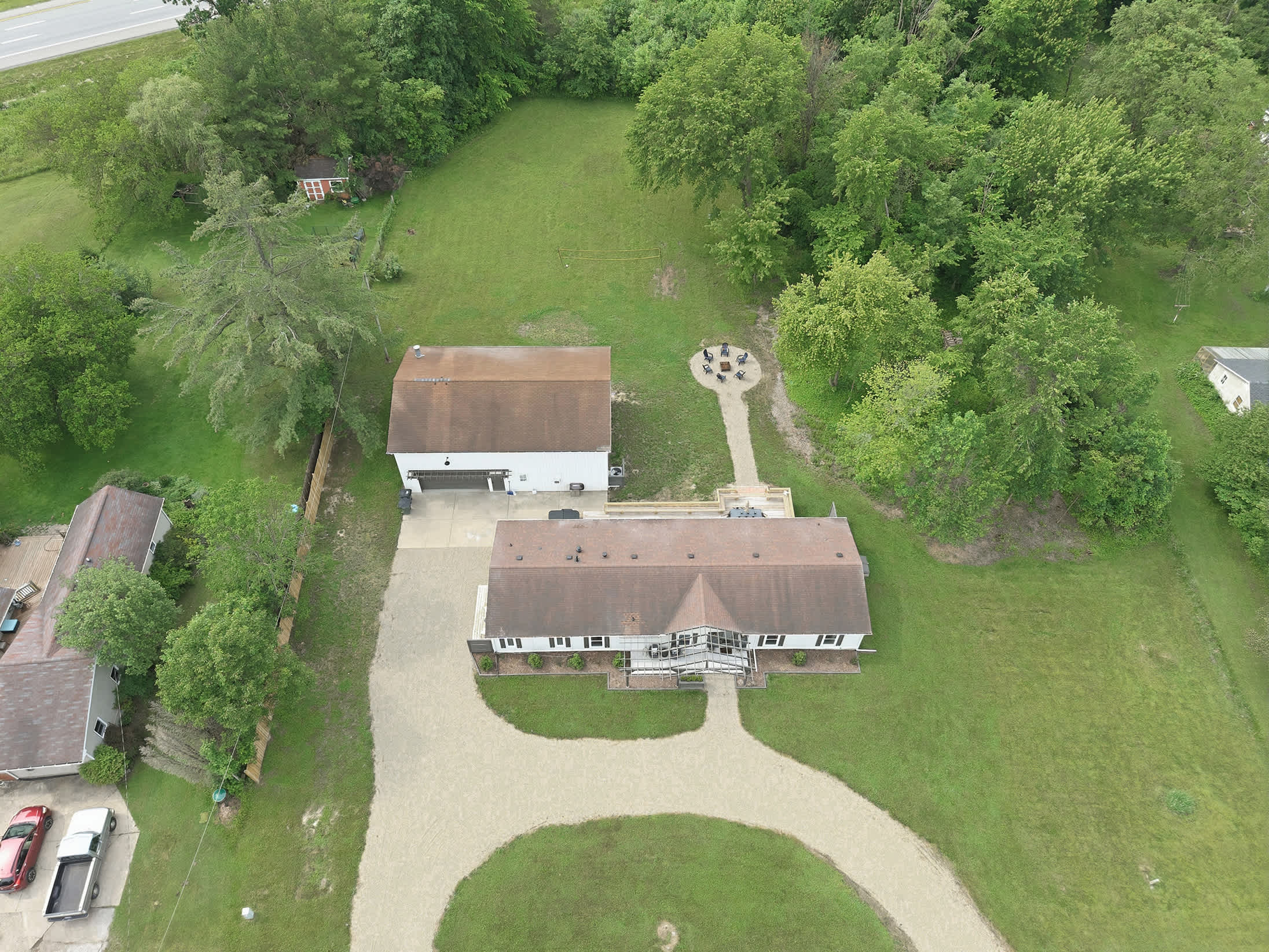 Wide-open lawns, shade trees, and a fire pit for starlit nights—your escape awaits.