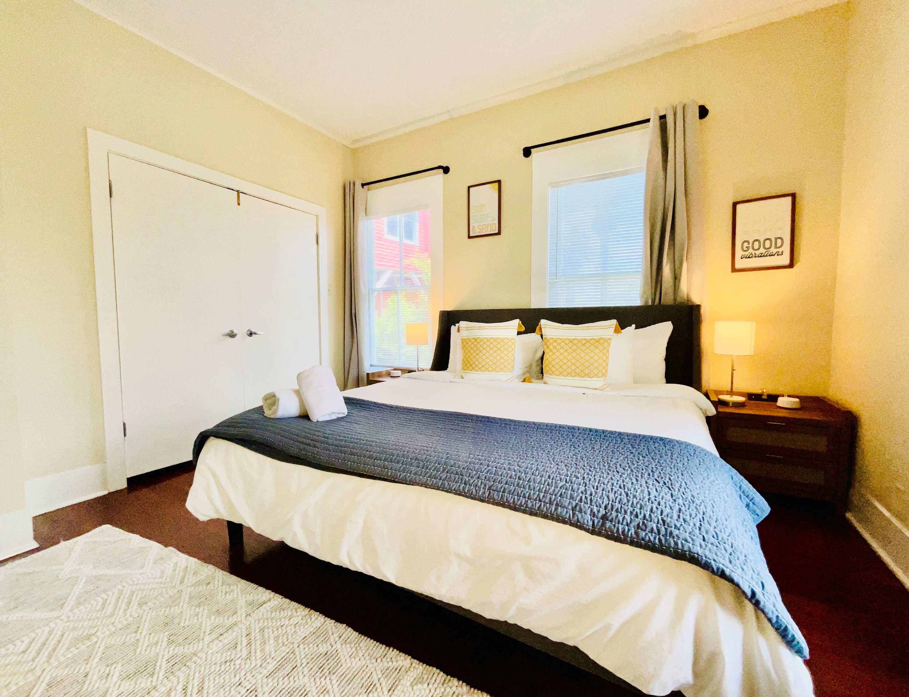 Recharge in the bedroom retreat, offering a king bed & seating area​