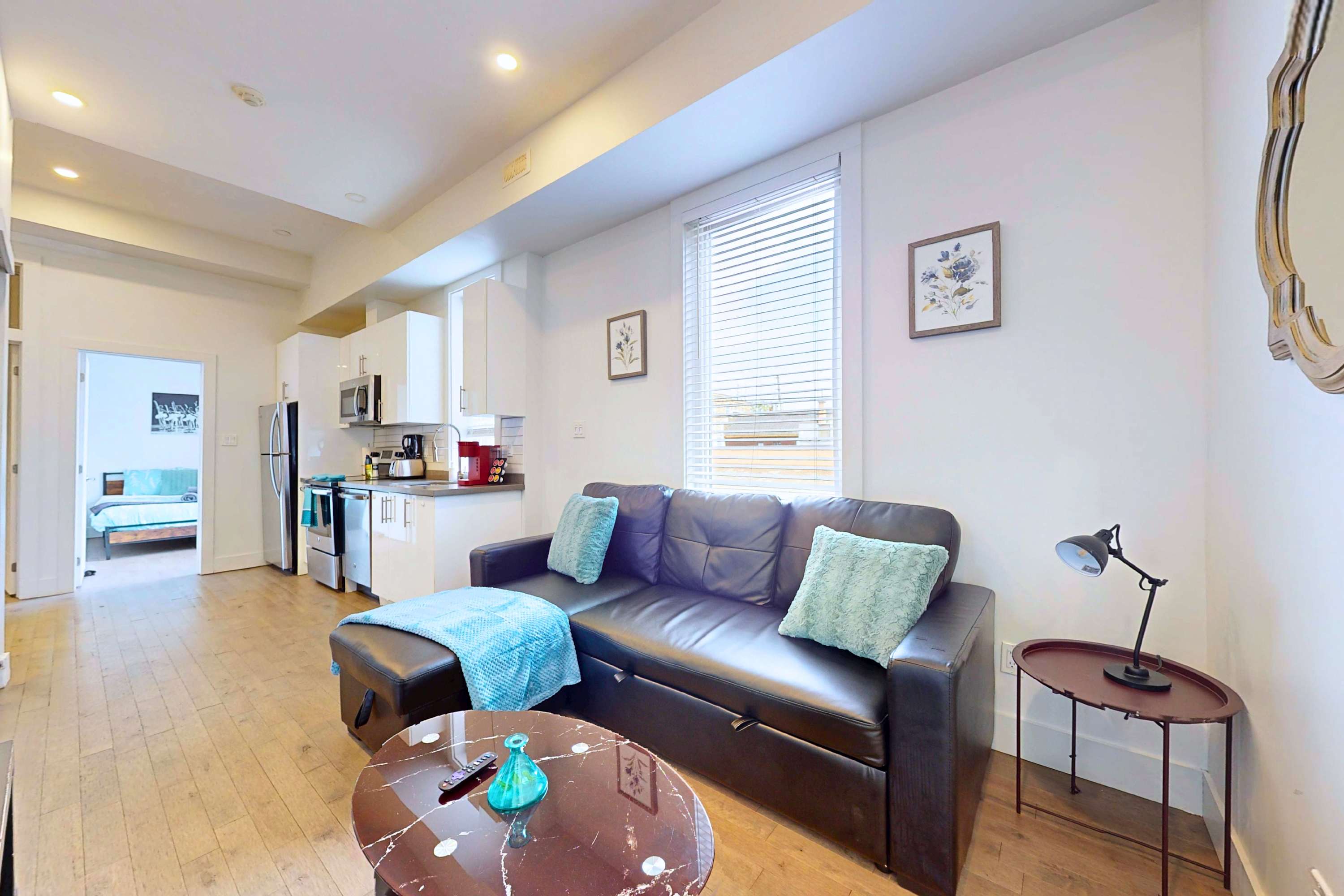 Living room with sofa bed 