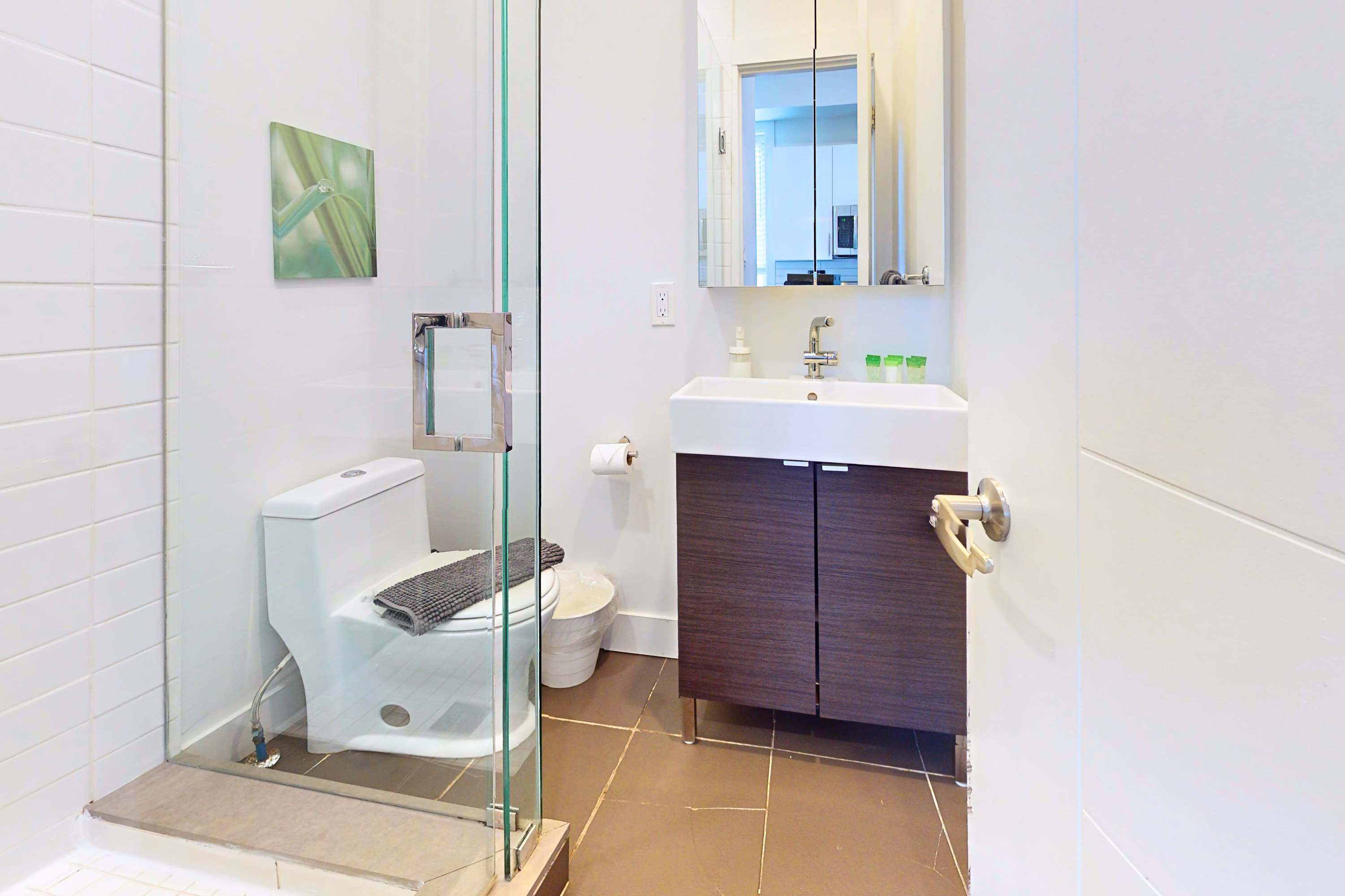 Second full bathroom with standing shower