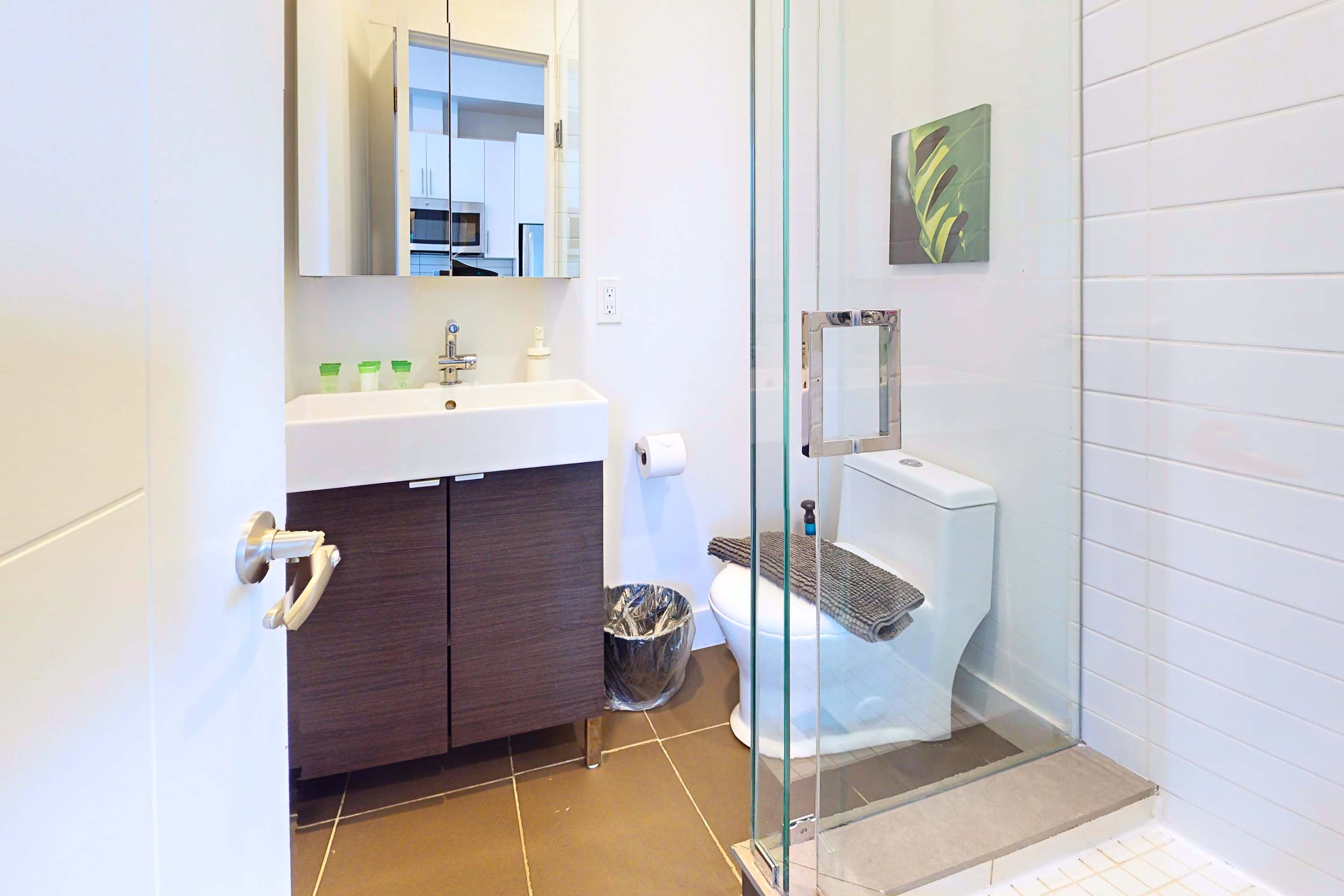 Full bathroom with standing shower