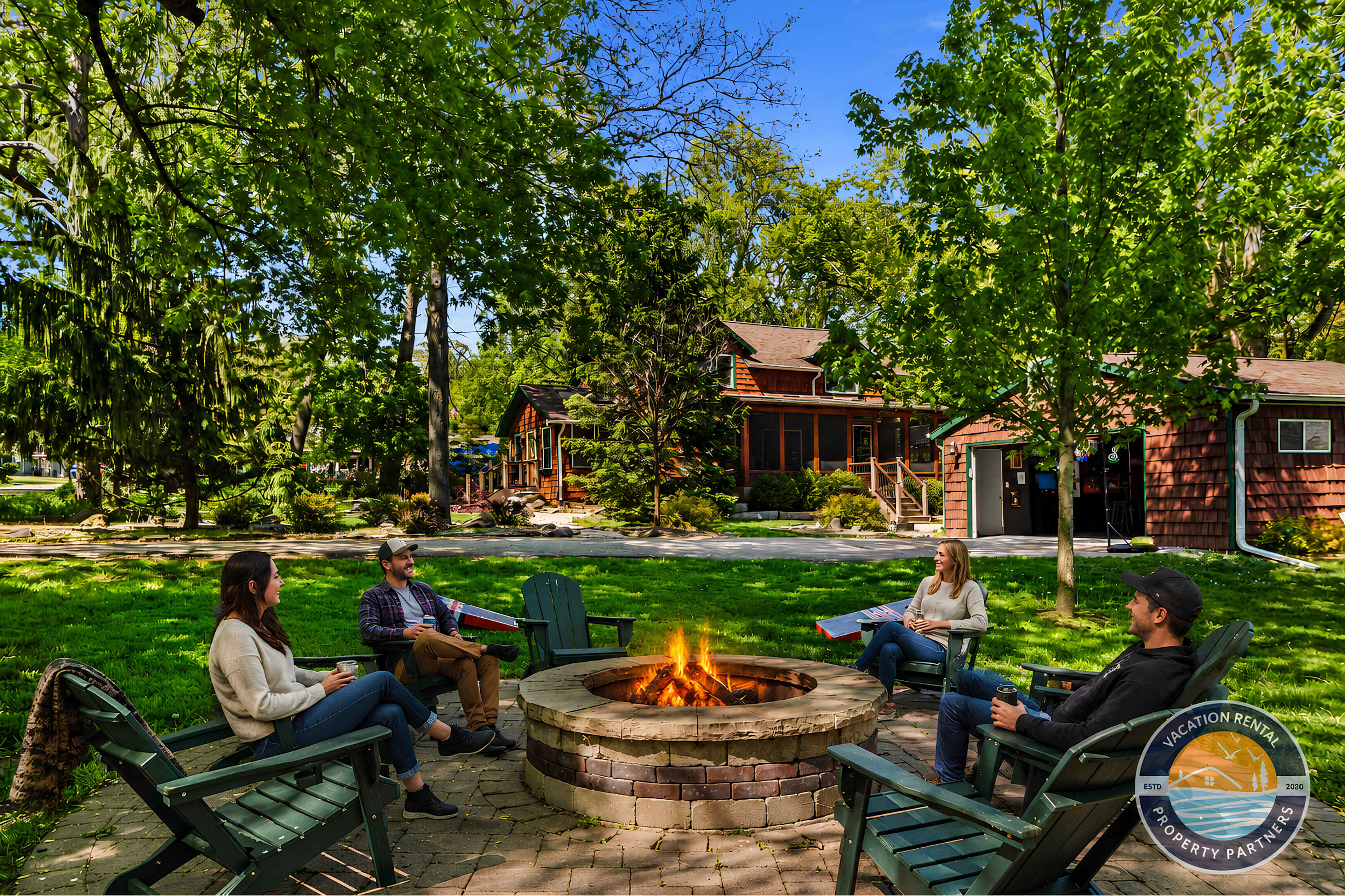 Lake Geneva Escape with Arcade Fire Pit and Deck