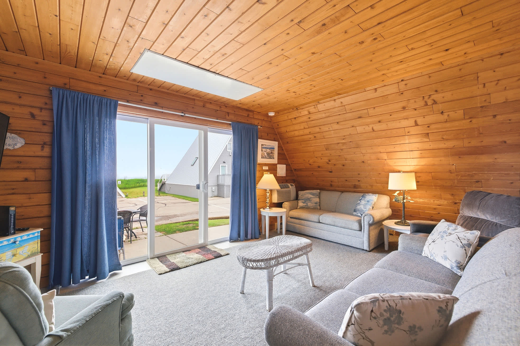 Rainbow Inn living area opens to the patio, making it easy to enjoy resort life.