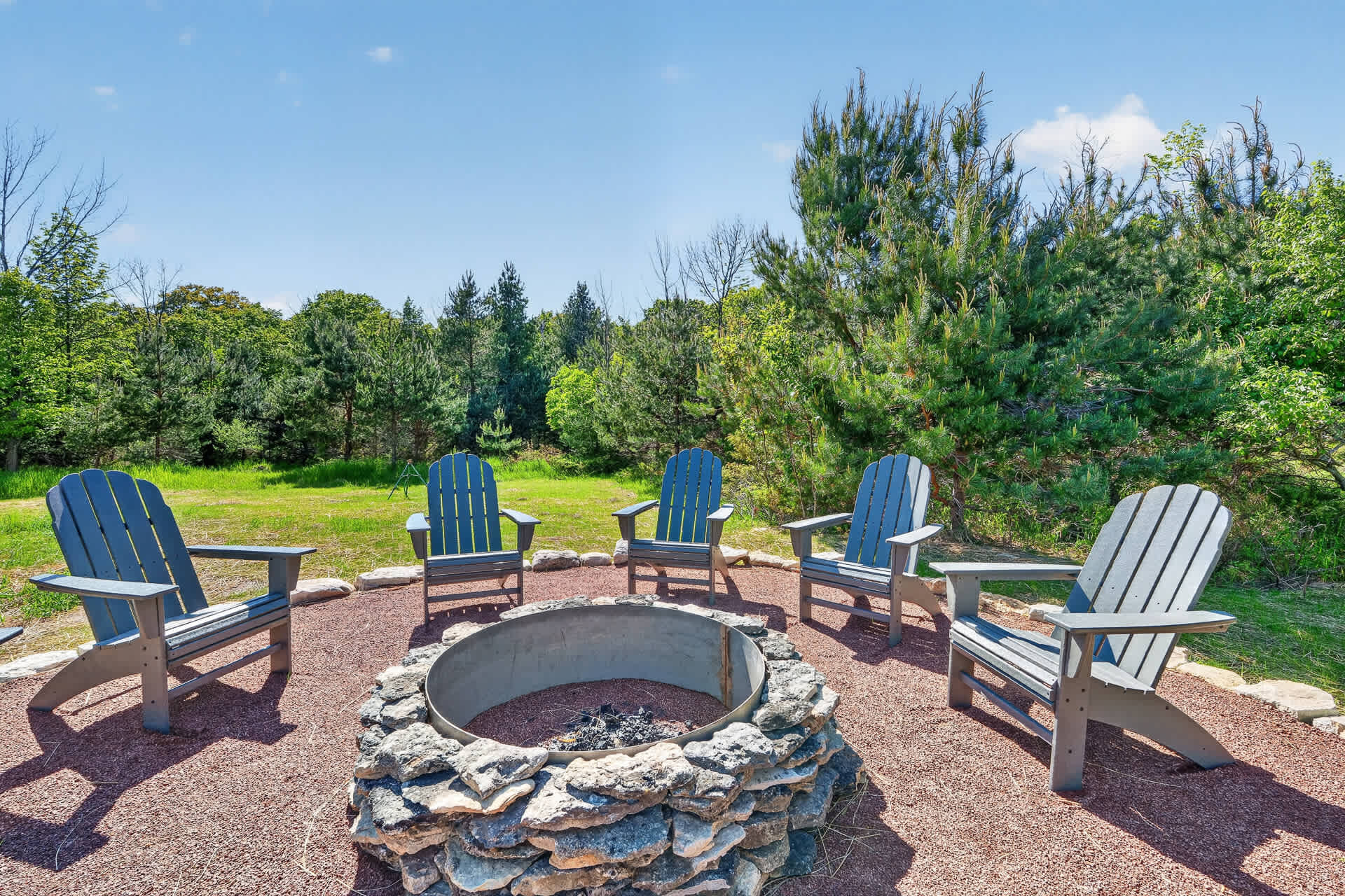 Fire pit and seating for all your friends and family