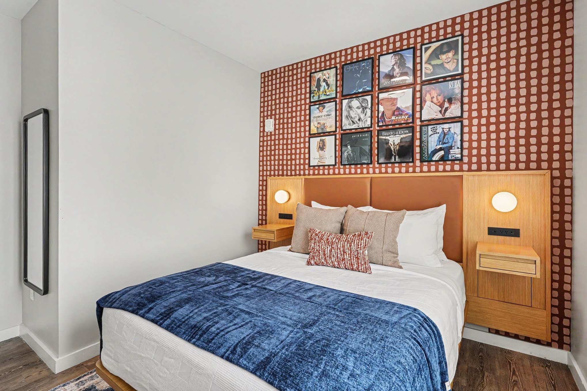 2nd Bedroom featuring a Queen bed, smart TV, and closet space