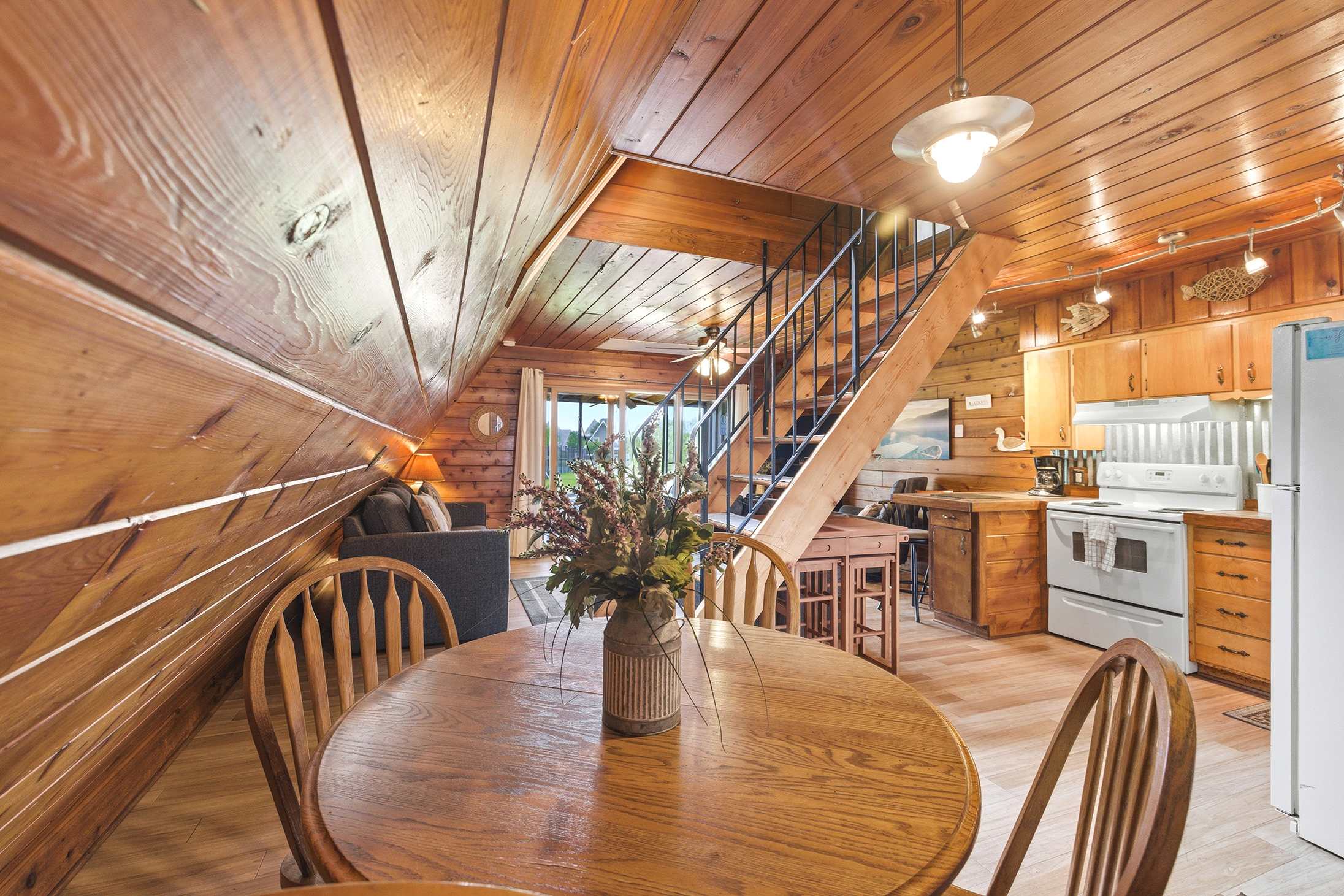 Open main level makes meals, movies, and conversation effortless.