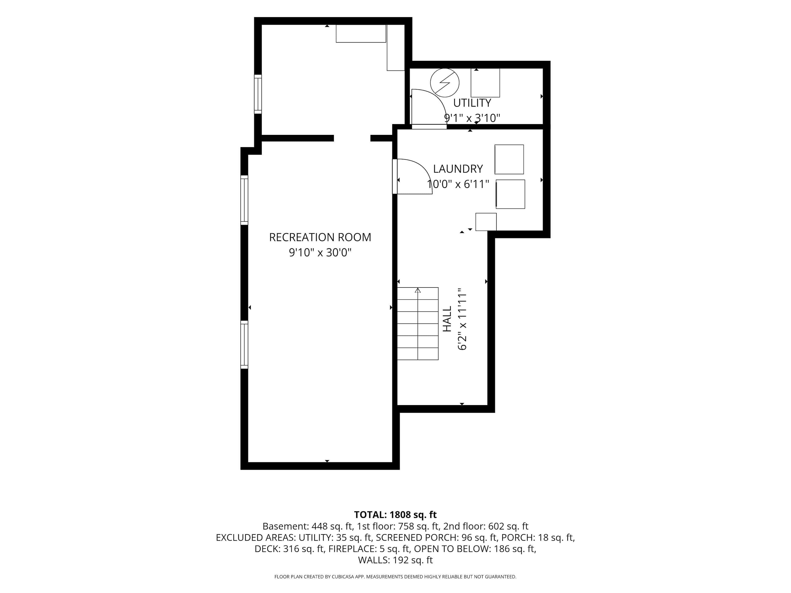 La Maison du Lac's Basement Layout.