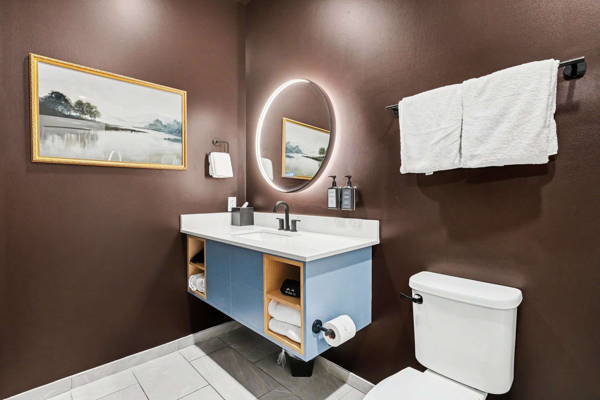 Primary Bathroom featuring a single vanity and a stand-in shower.