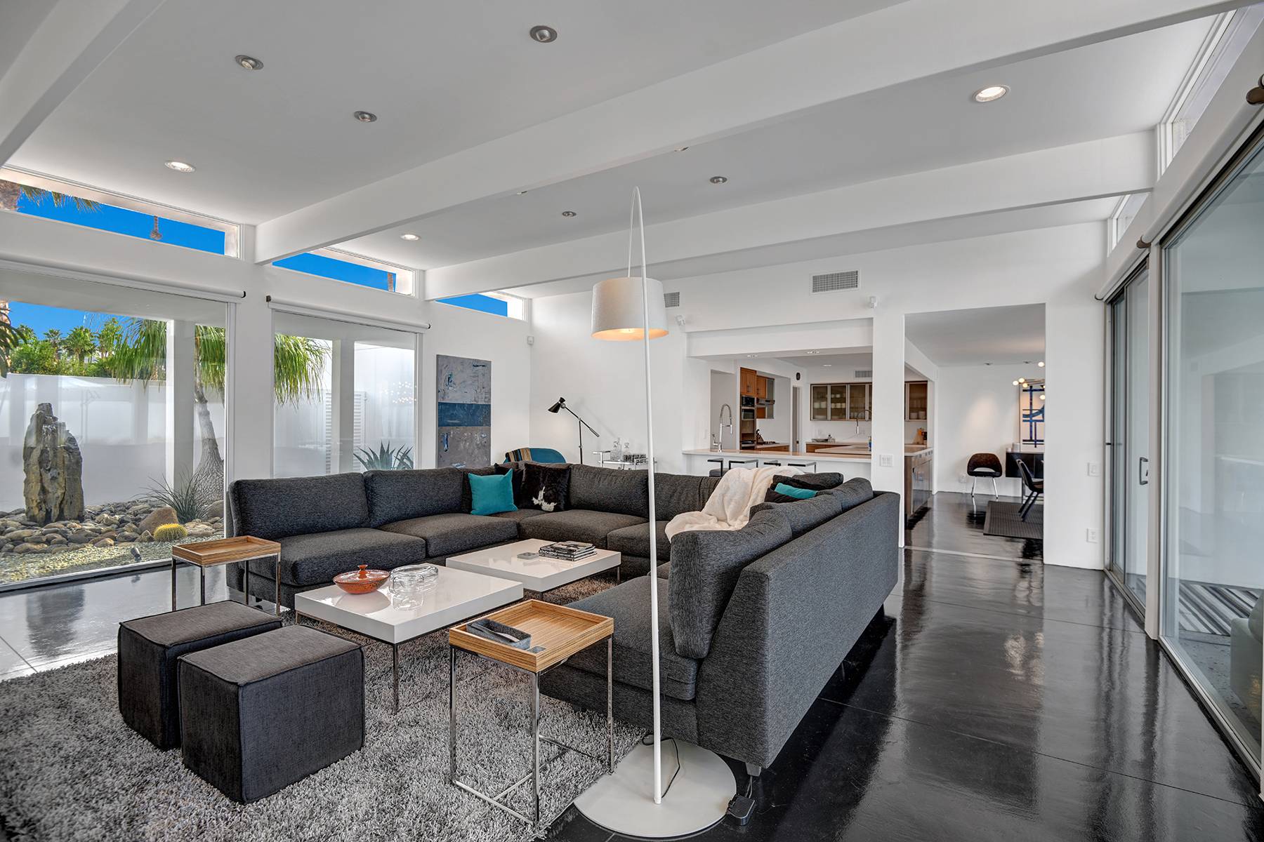 Living Room | The Bond House in Palm Springs, California by Luxus Vacation Properties