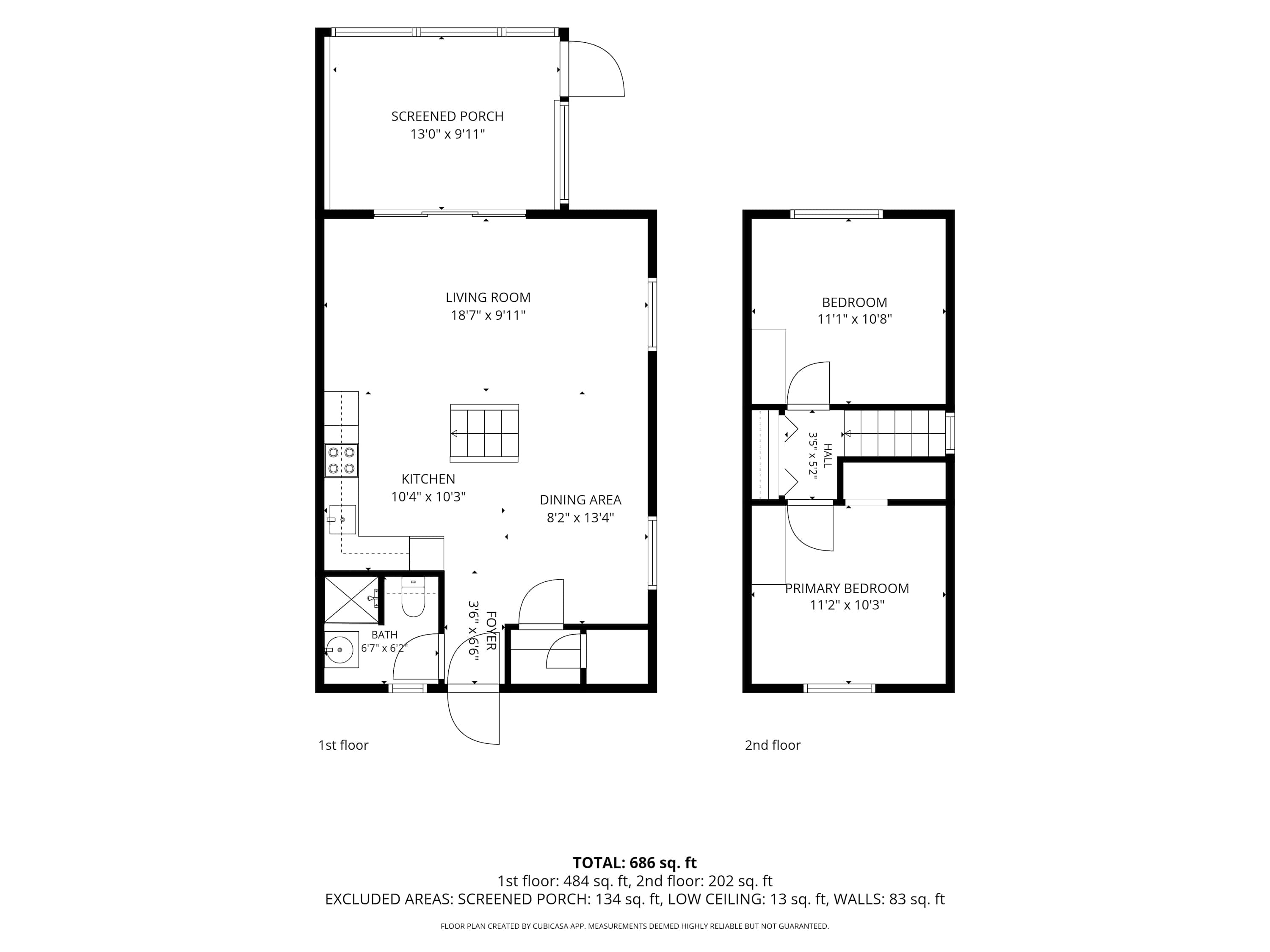 Chalet 74's Floor Plan Layout.