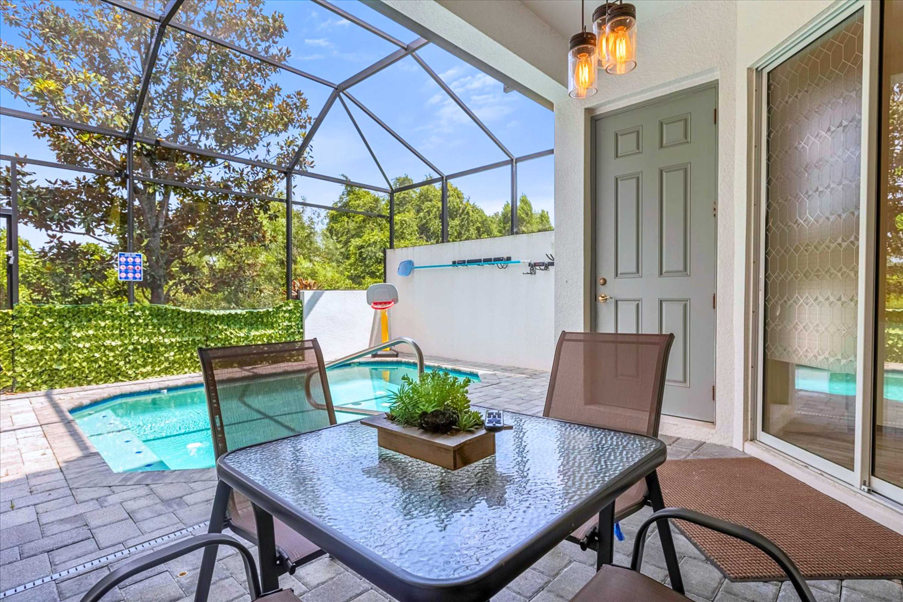 Stretch out, unwind, and enjoy a comfortable lounge space just steps from the water