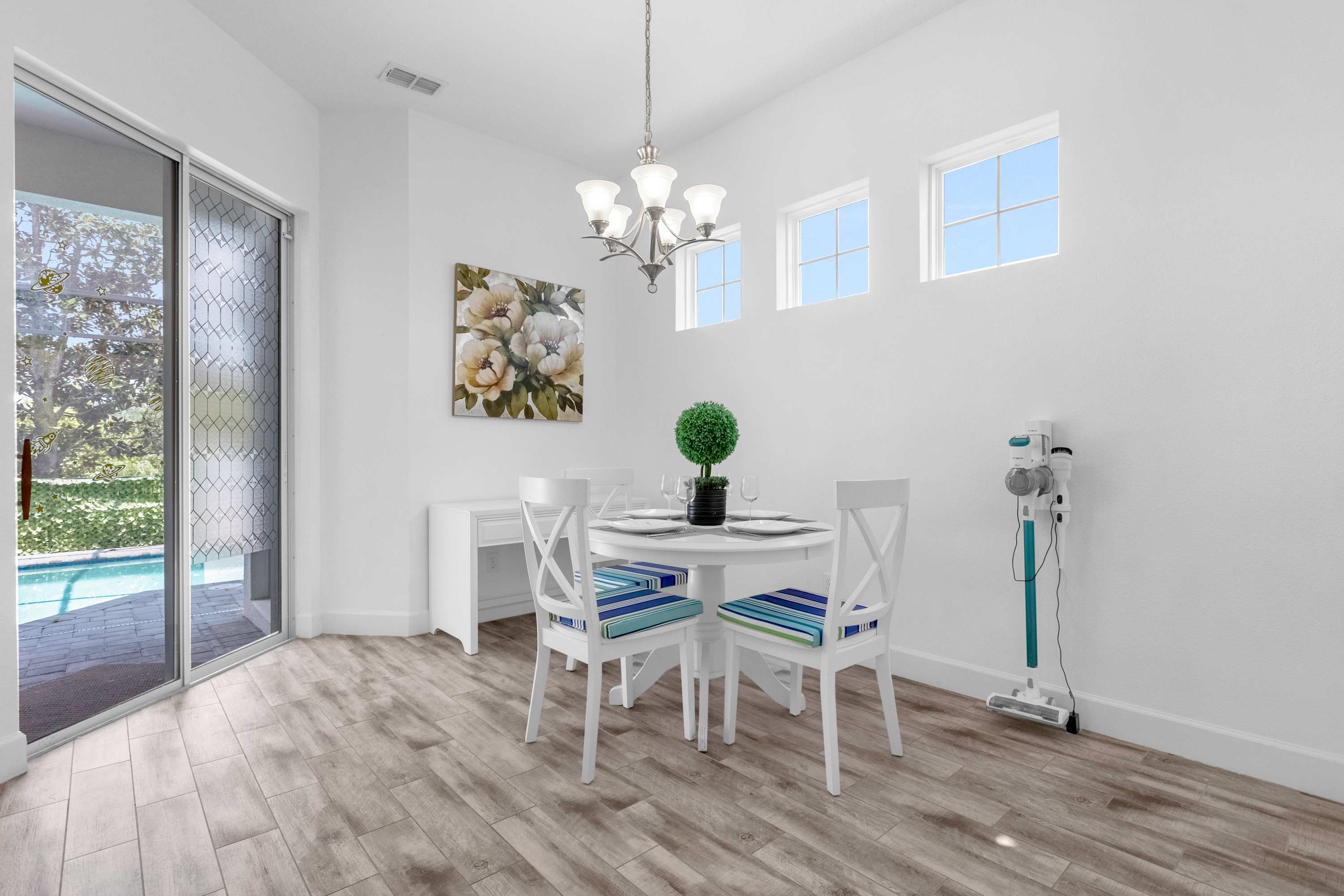 Enjoy breakfast, dinner, or late night conversations with the pool creating a resort style setting nearby