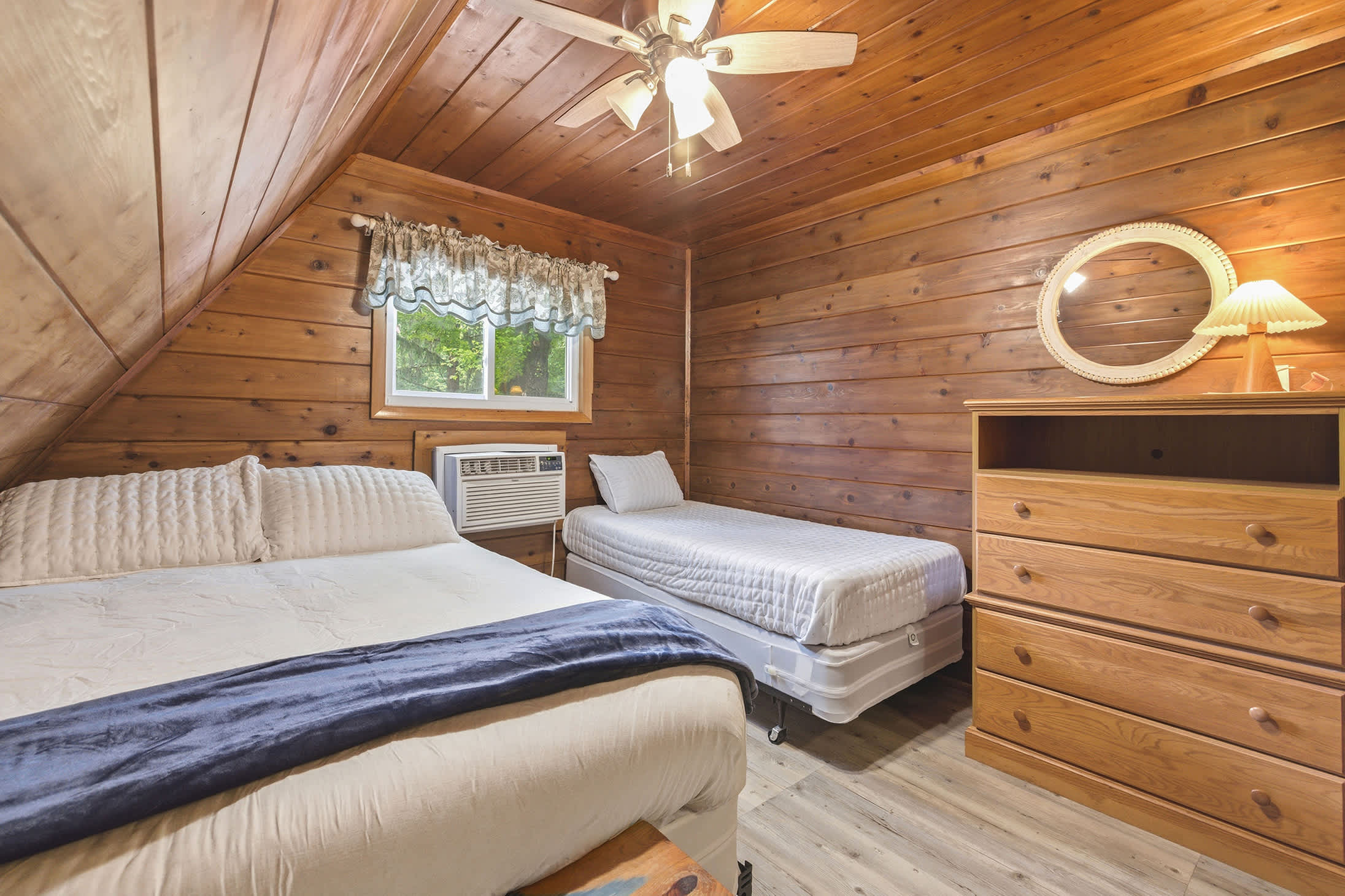 Bedroom 1 is on the 2nd floor and has a queen and single bed.