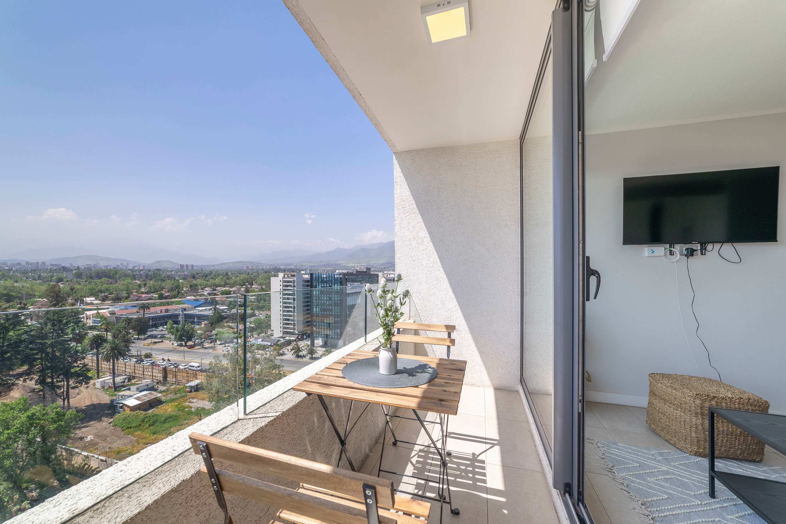 Enjoy breathtaking city views from your private balcony, perfect for morning coffee or evening relaxation.