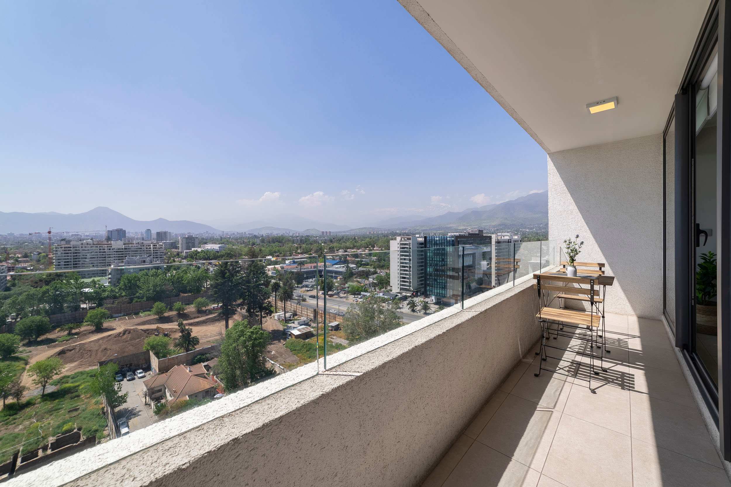 Enjoy breathtaking city and mountain views from your private balcony, perfect for morning coffee or evening relaxation.