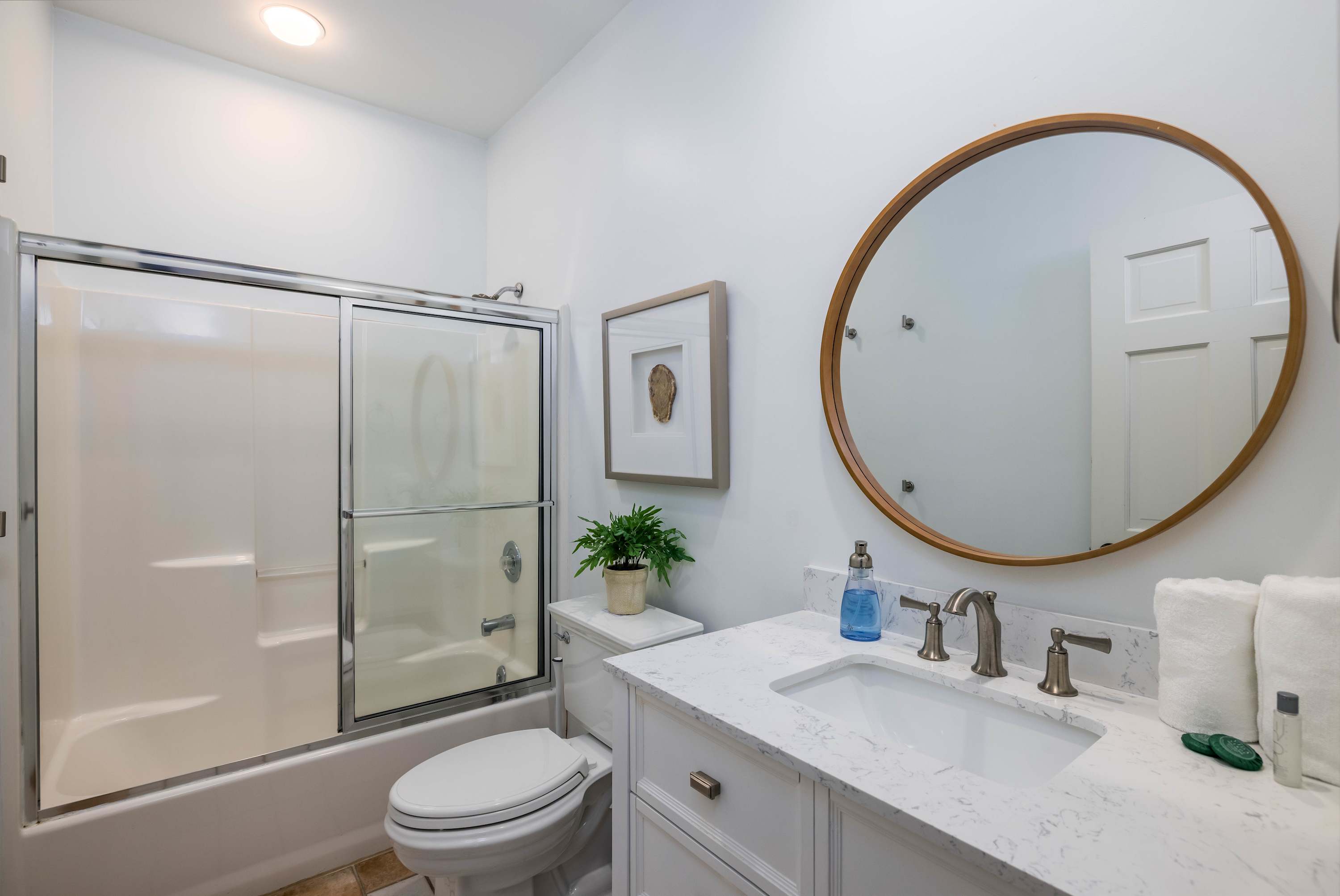 Shared Bathroom with Tub Shower Combo