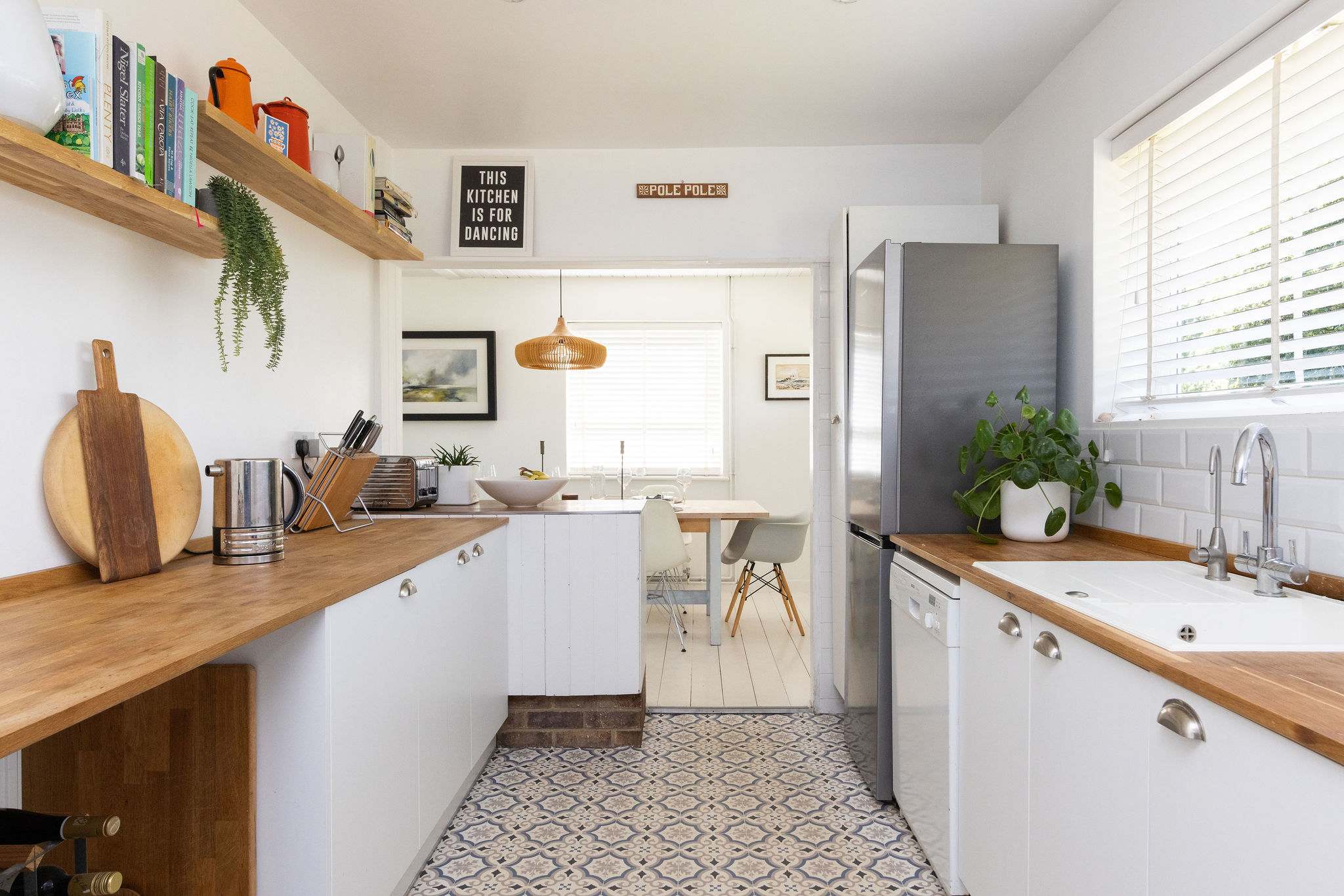 A stylish kitchen made for easy holiday cooking