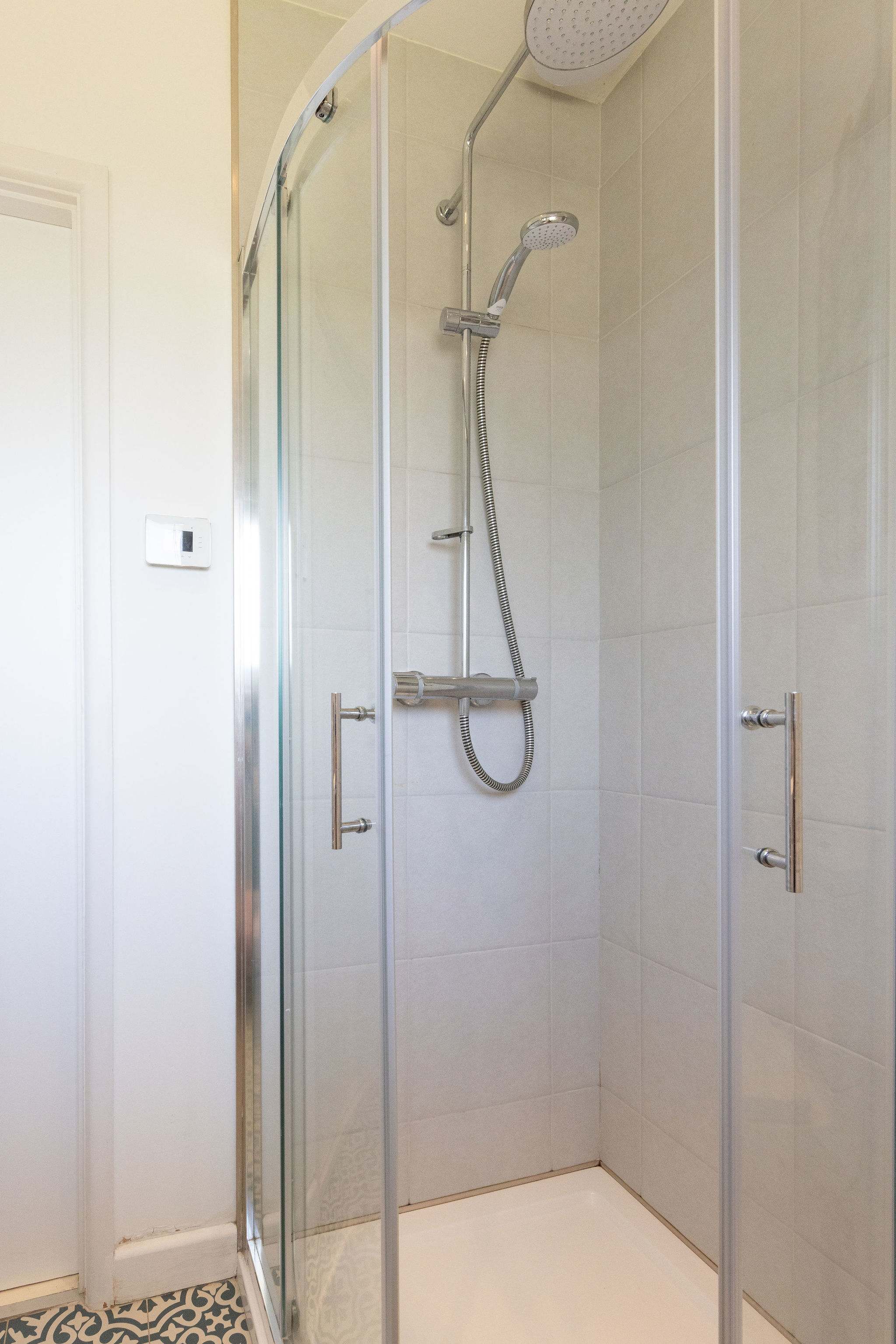 A modern shower room for added comfort during group stays