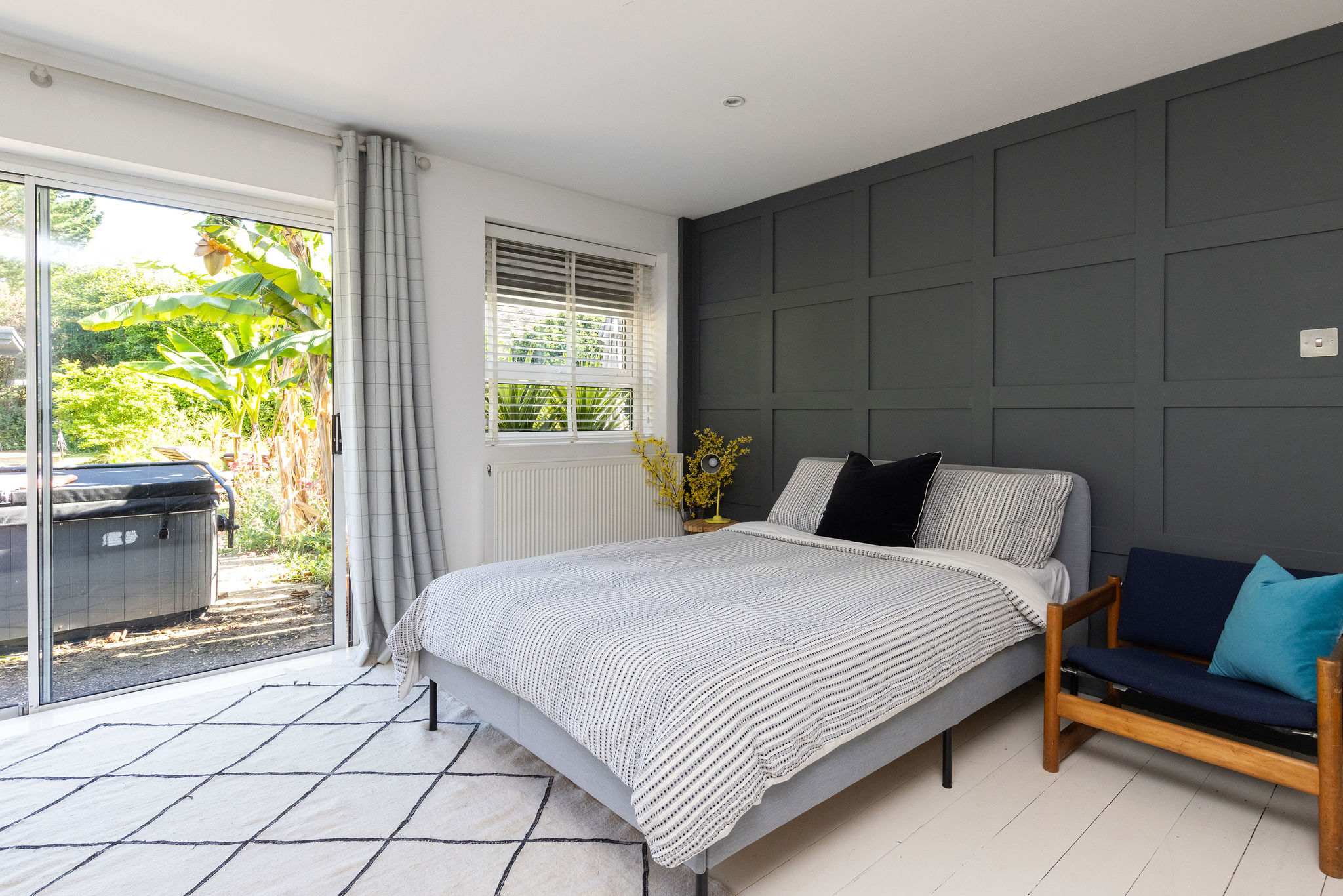 Garden-facing doors bring the outside in
