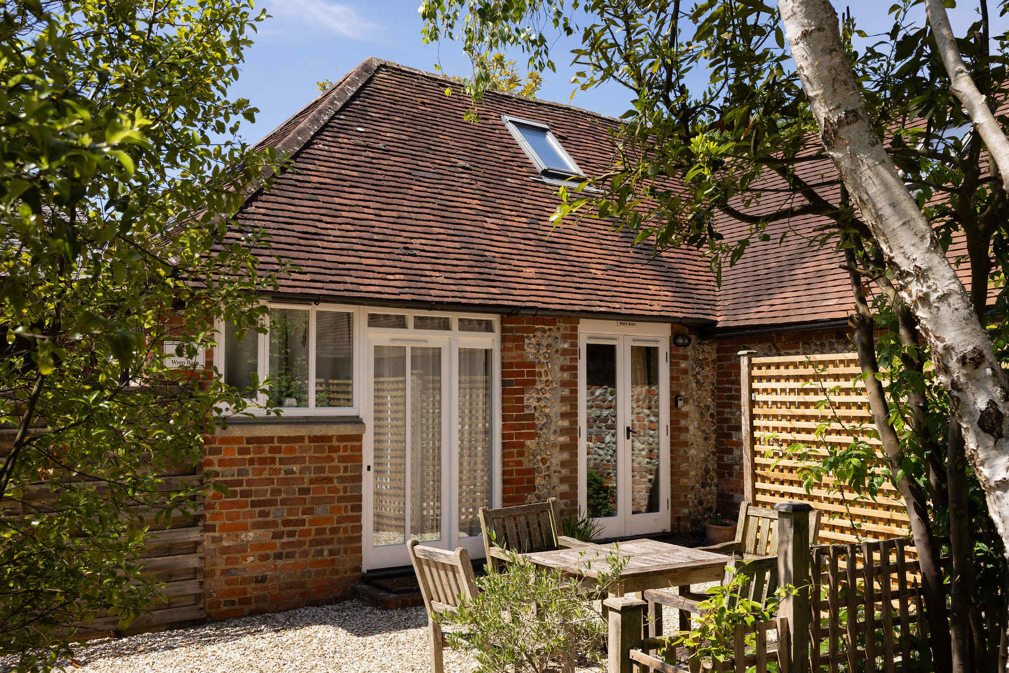 There is a pretty courtyard area with seating to enjoy a morning coffee or evening drink.