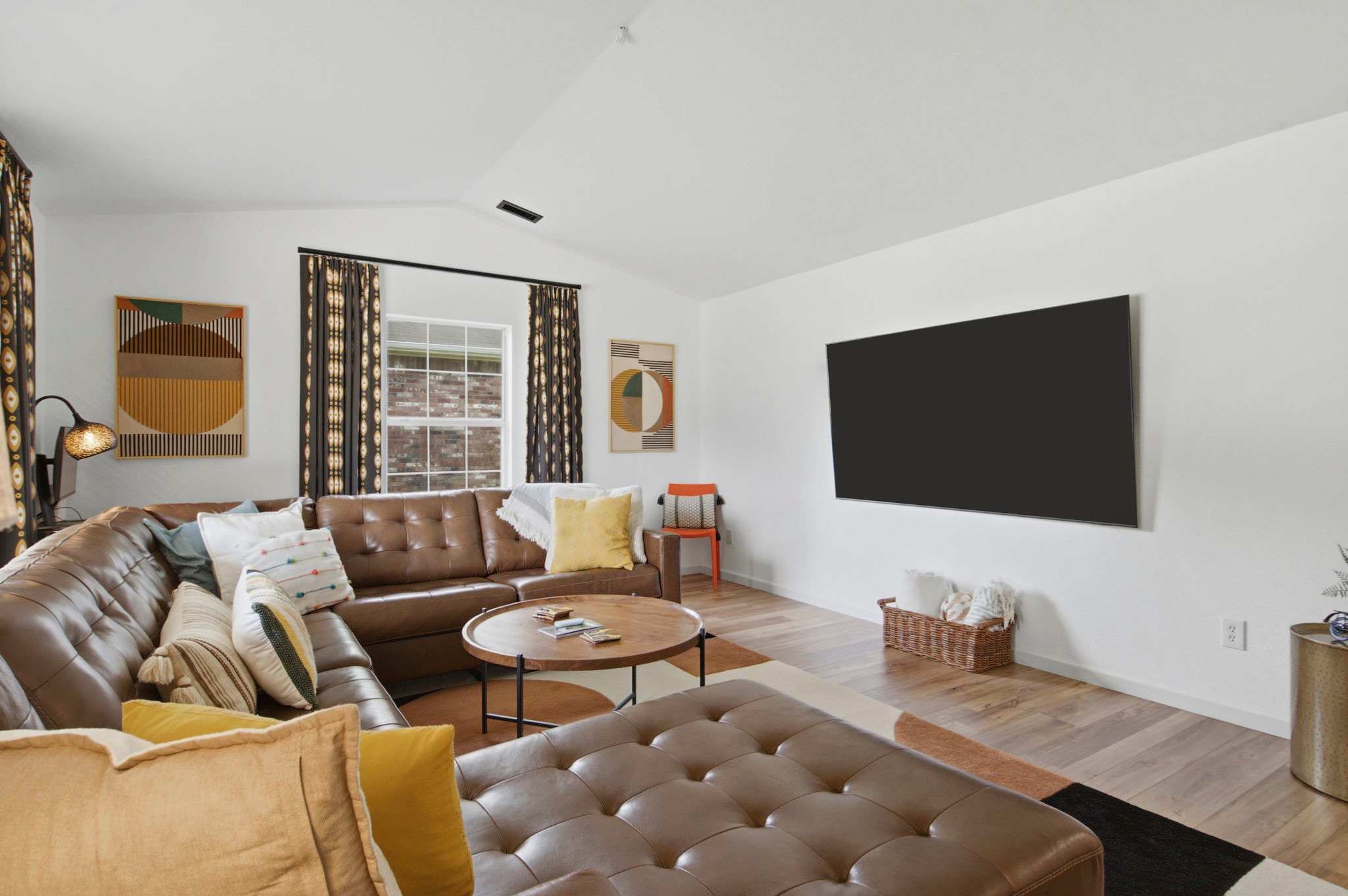 Living Room with 75" TV
