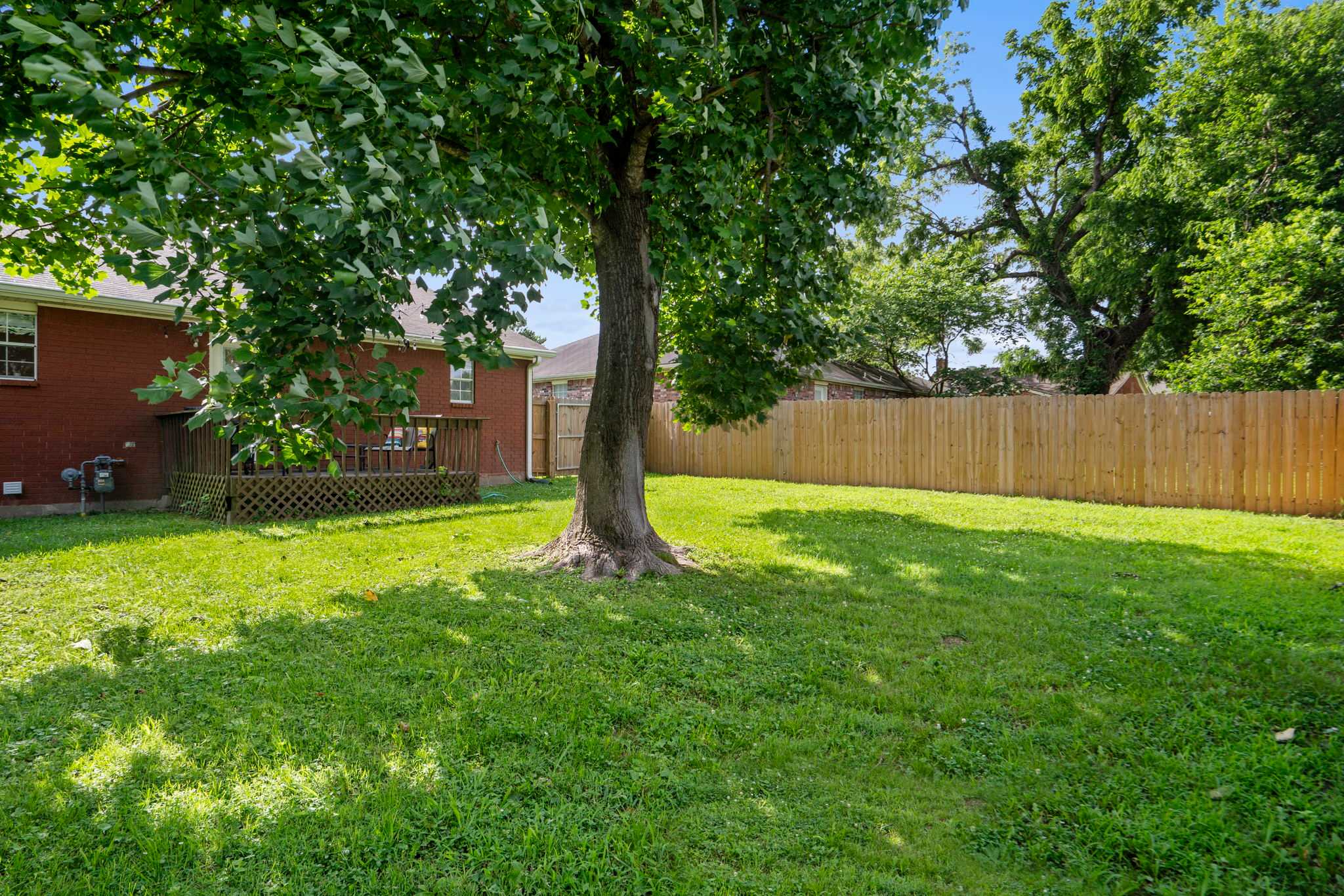 Fenced in Backyard