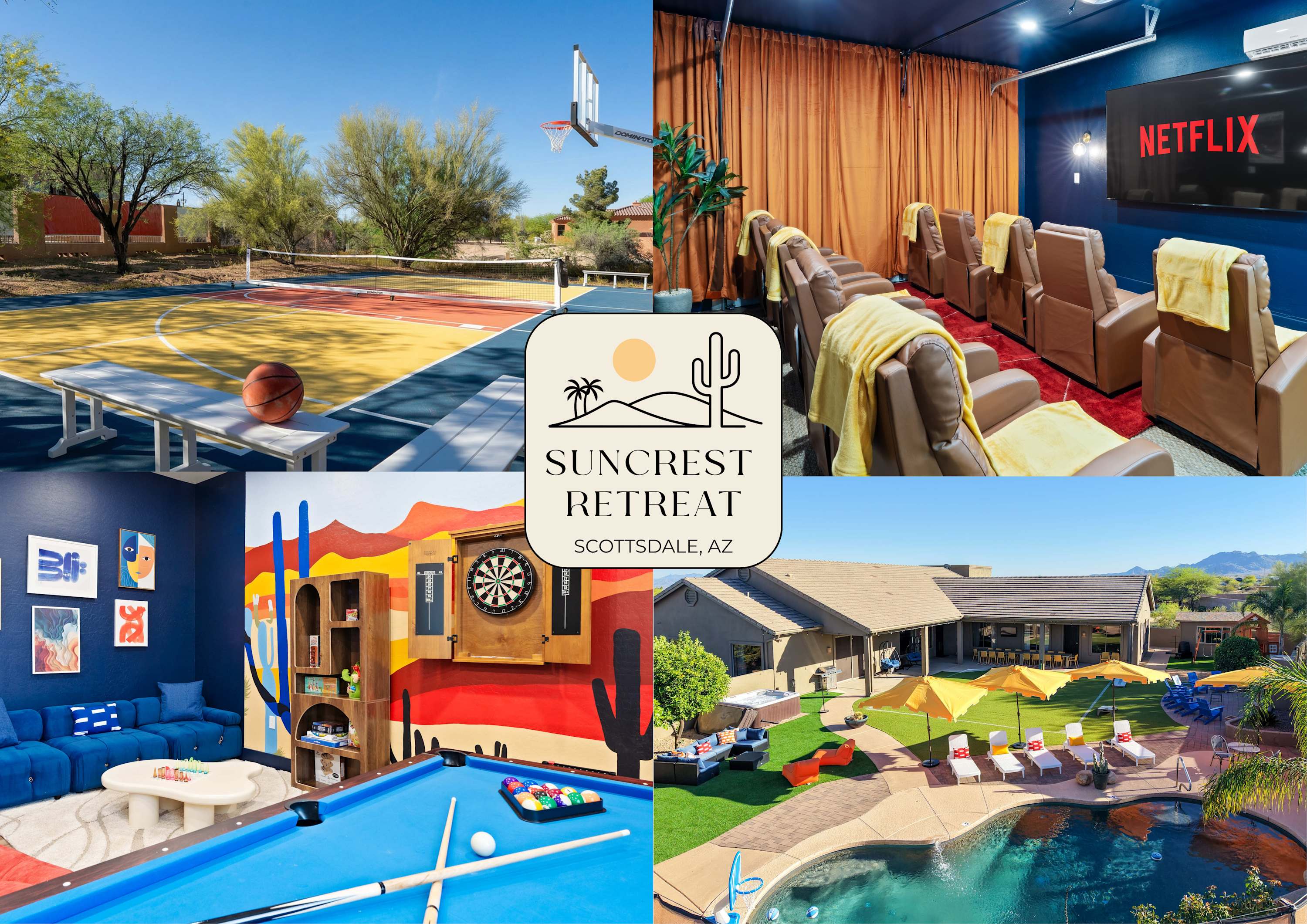 Suncrest Retreat - Pool, Pickleball, Theater - Scottsdale, AZ
