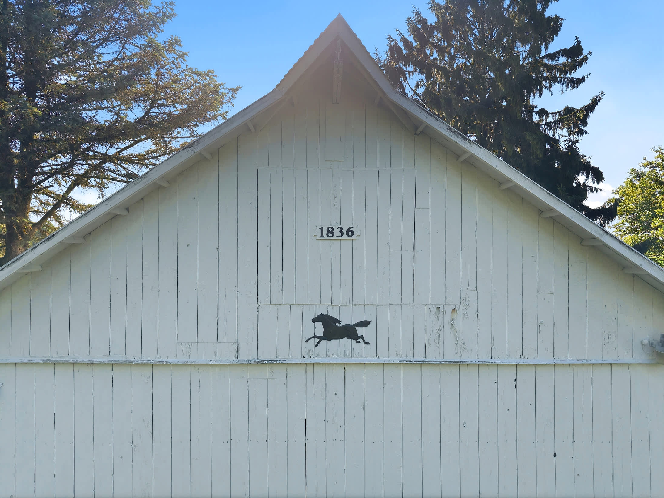 A glimpse of Berrywood Farm’s 1836 barn.