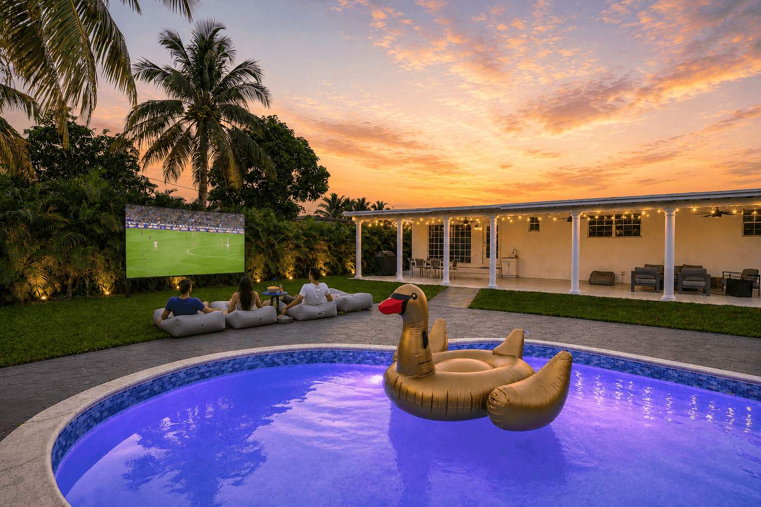 Watch the World cup outdoors with family and friends }}