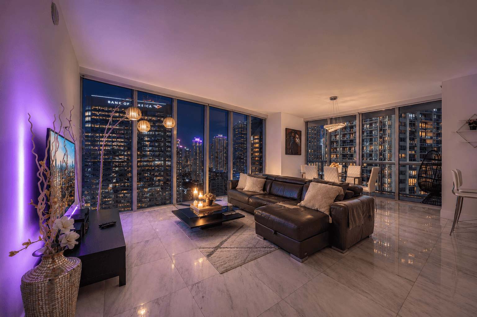 Panoramic view of Brickell Miami }}