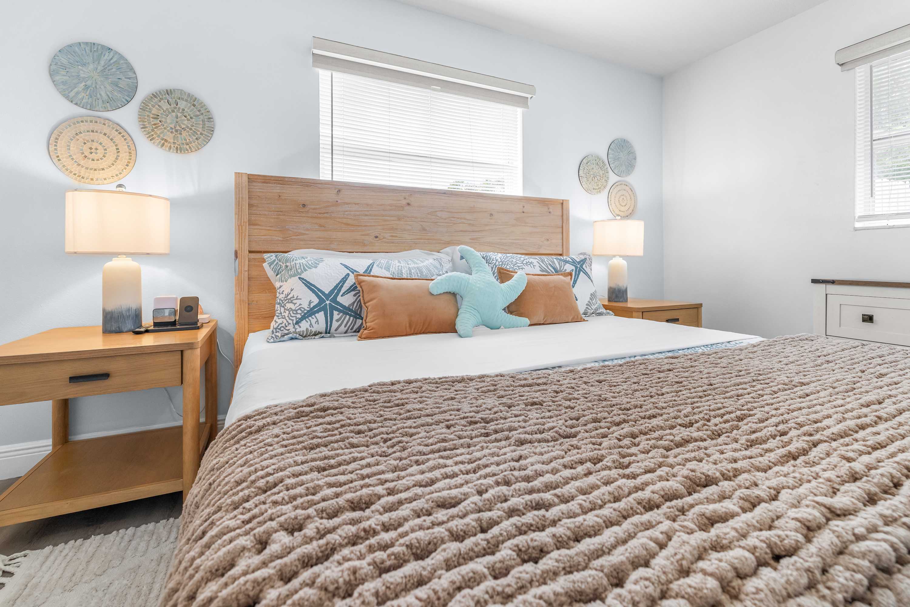 Cozy bedroom designed for restful nights