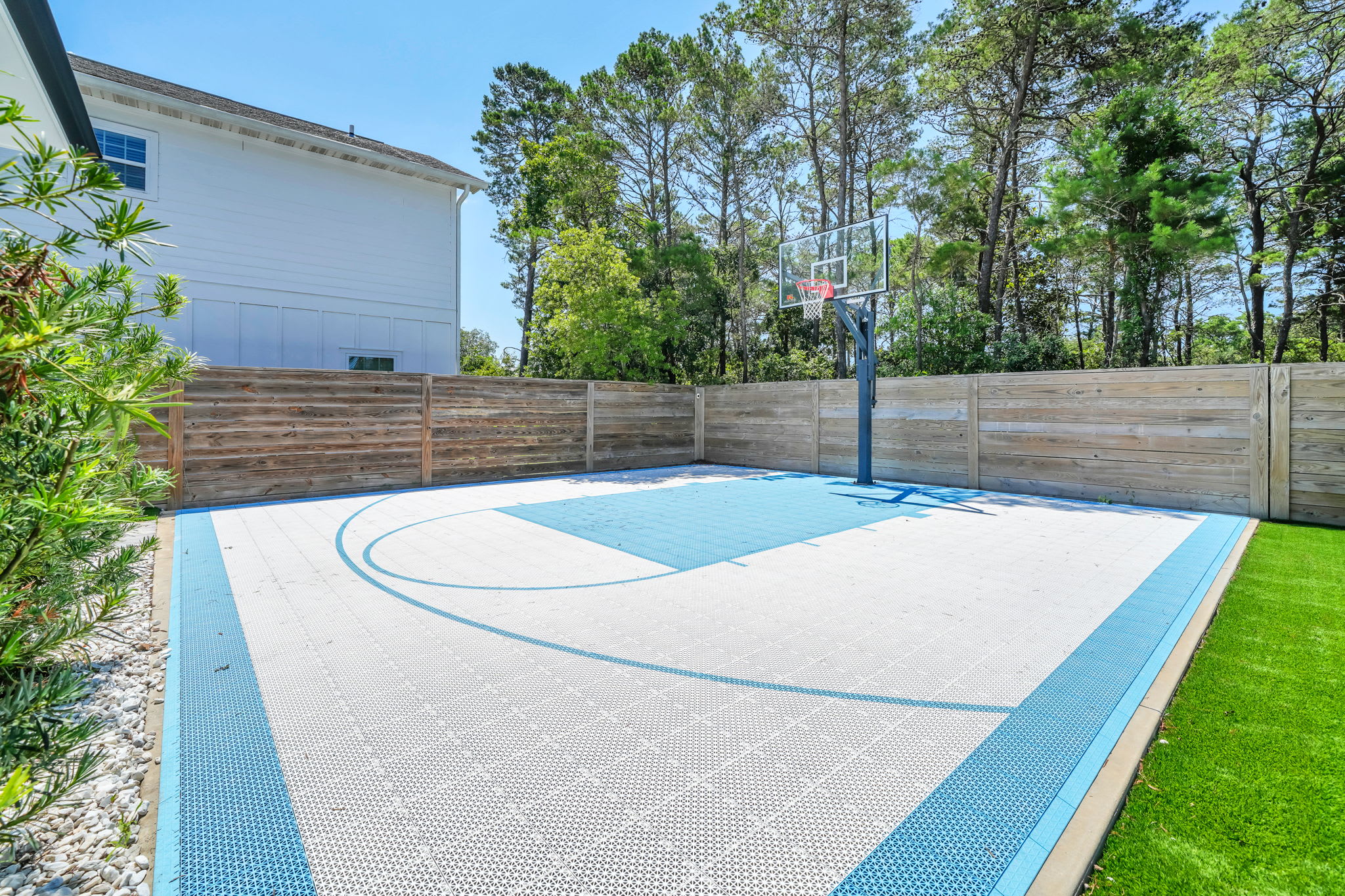 Game on! Home features a basketball court! 