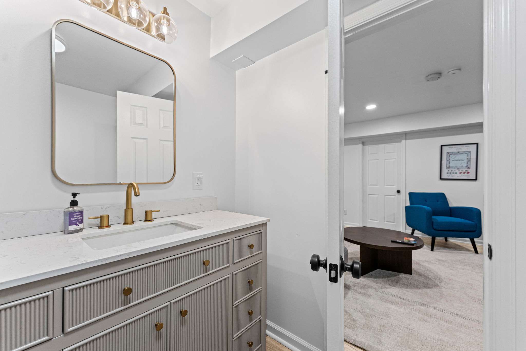 Bathroom 3: Shower/Tub combo in the finished basement
