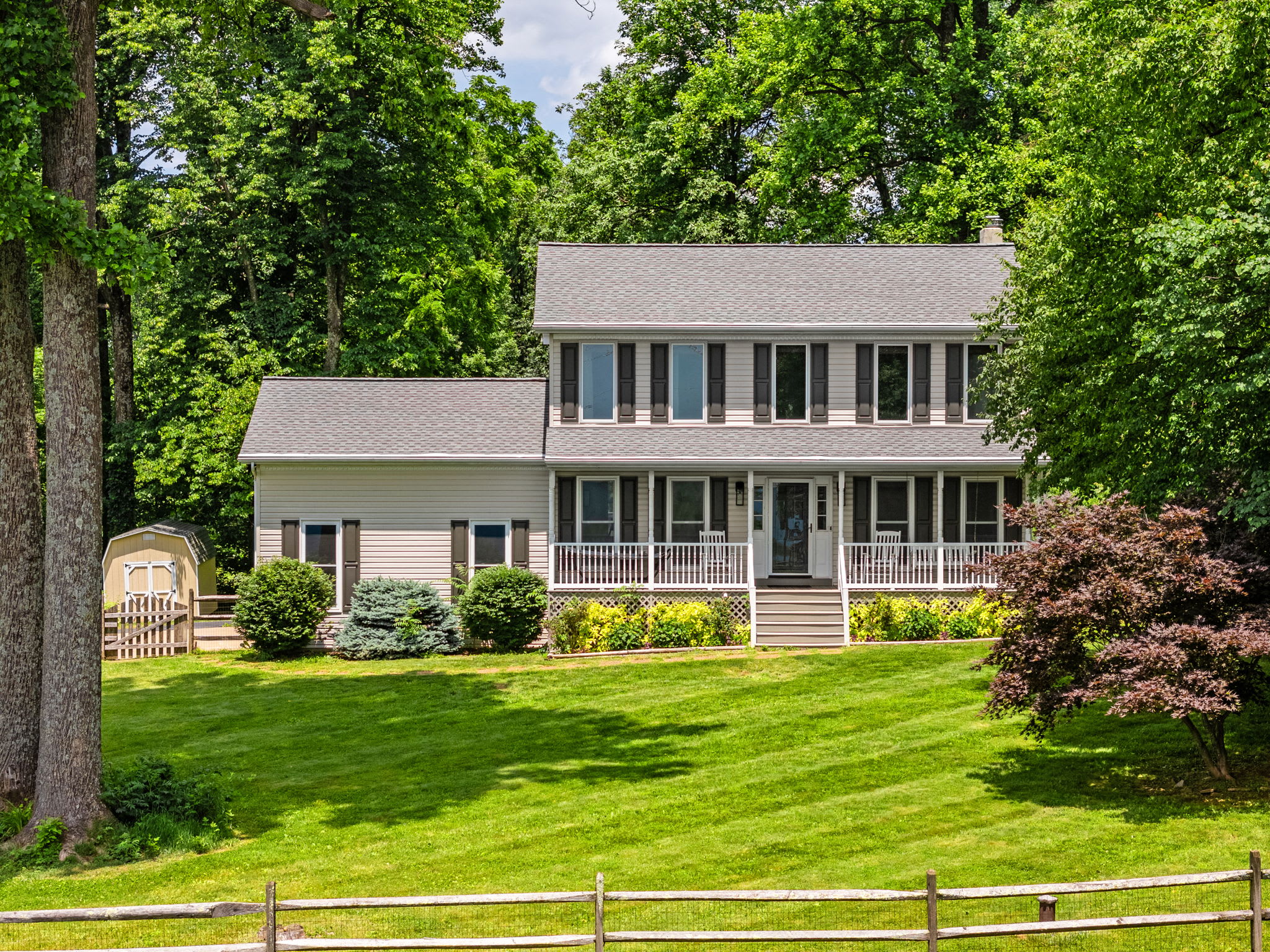 Perched on the mountainside with stunning panoramic views and easy access to the Appalachian Trail, this inviting home features modern décor, stylish finishes, and thoughtfully designed spaces for families and groups to gather, unwind, and reconnect.