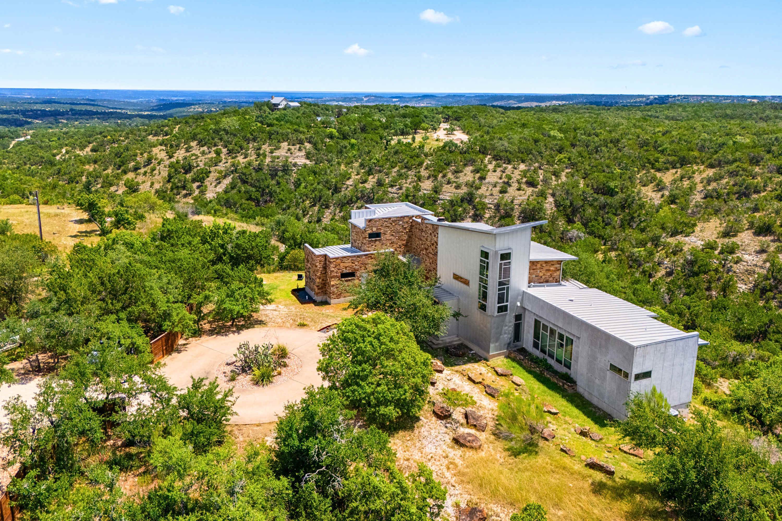 Bird's eye view capturing the beauty and scale of the entire retreat