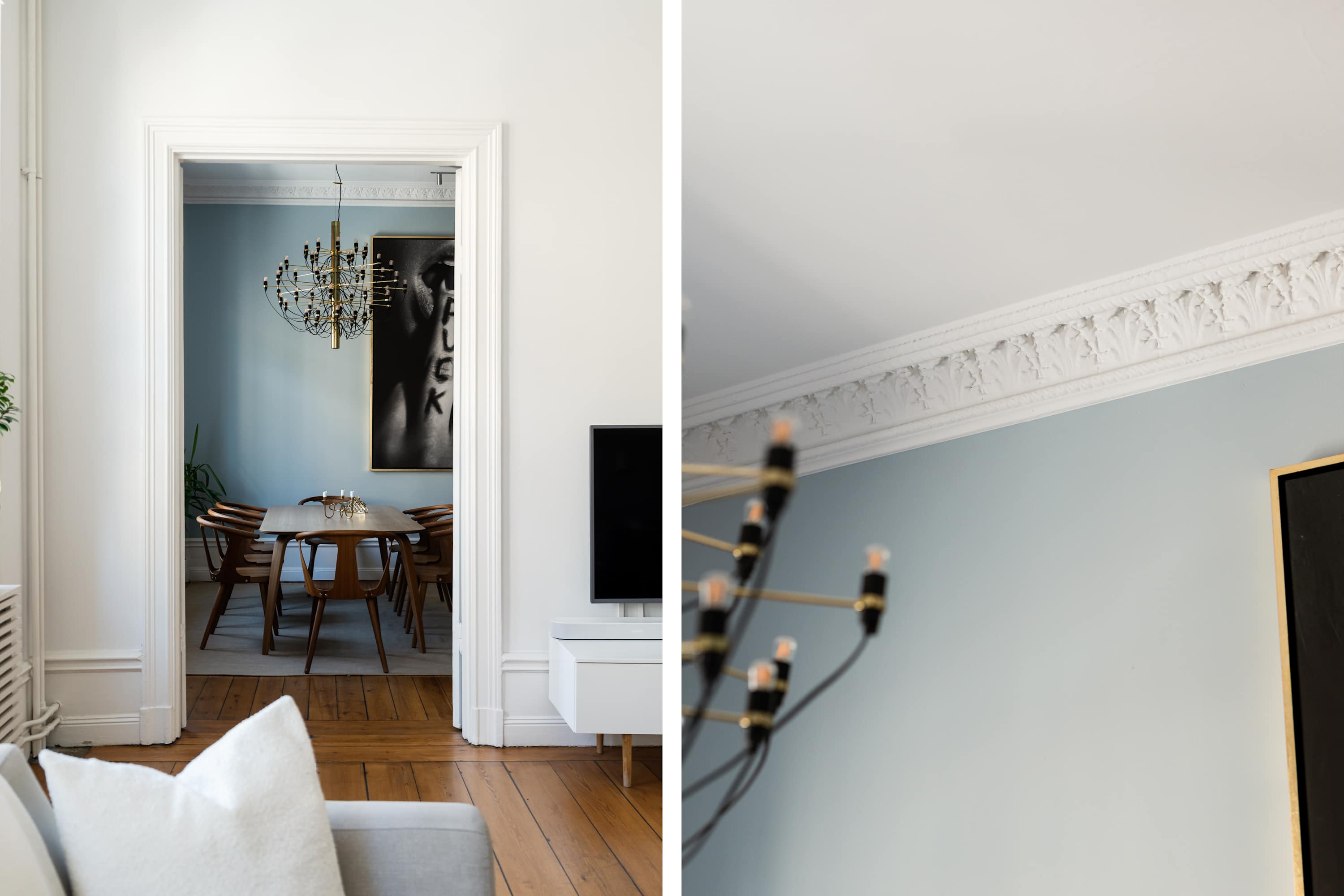 Modern Ostermalm Apartment Balcony 4m Ceilings