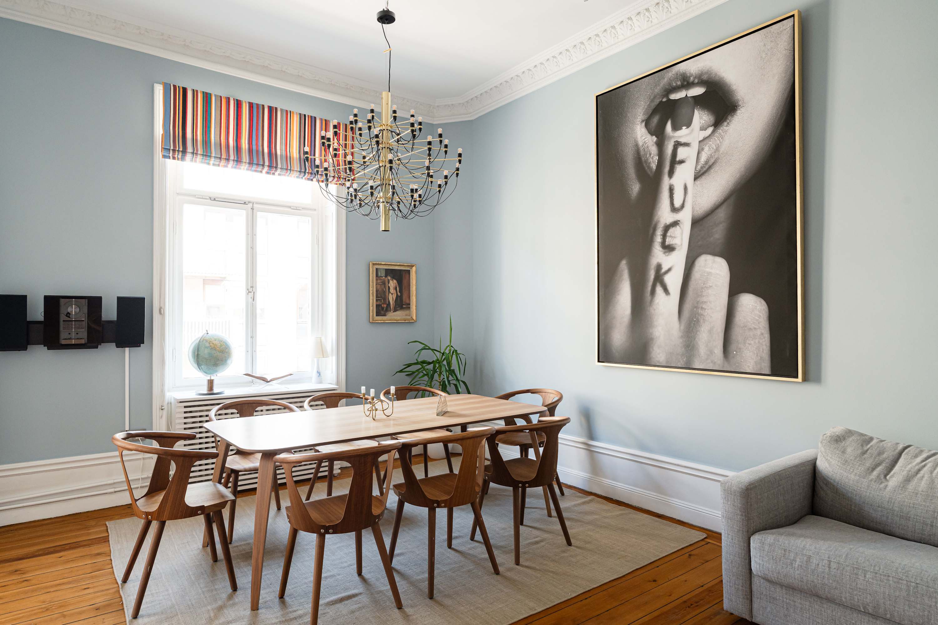 Modern Ostermalm Apartment Balcony 4m Ceilings