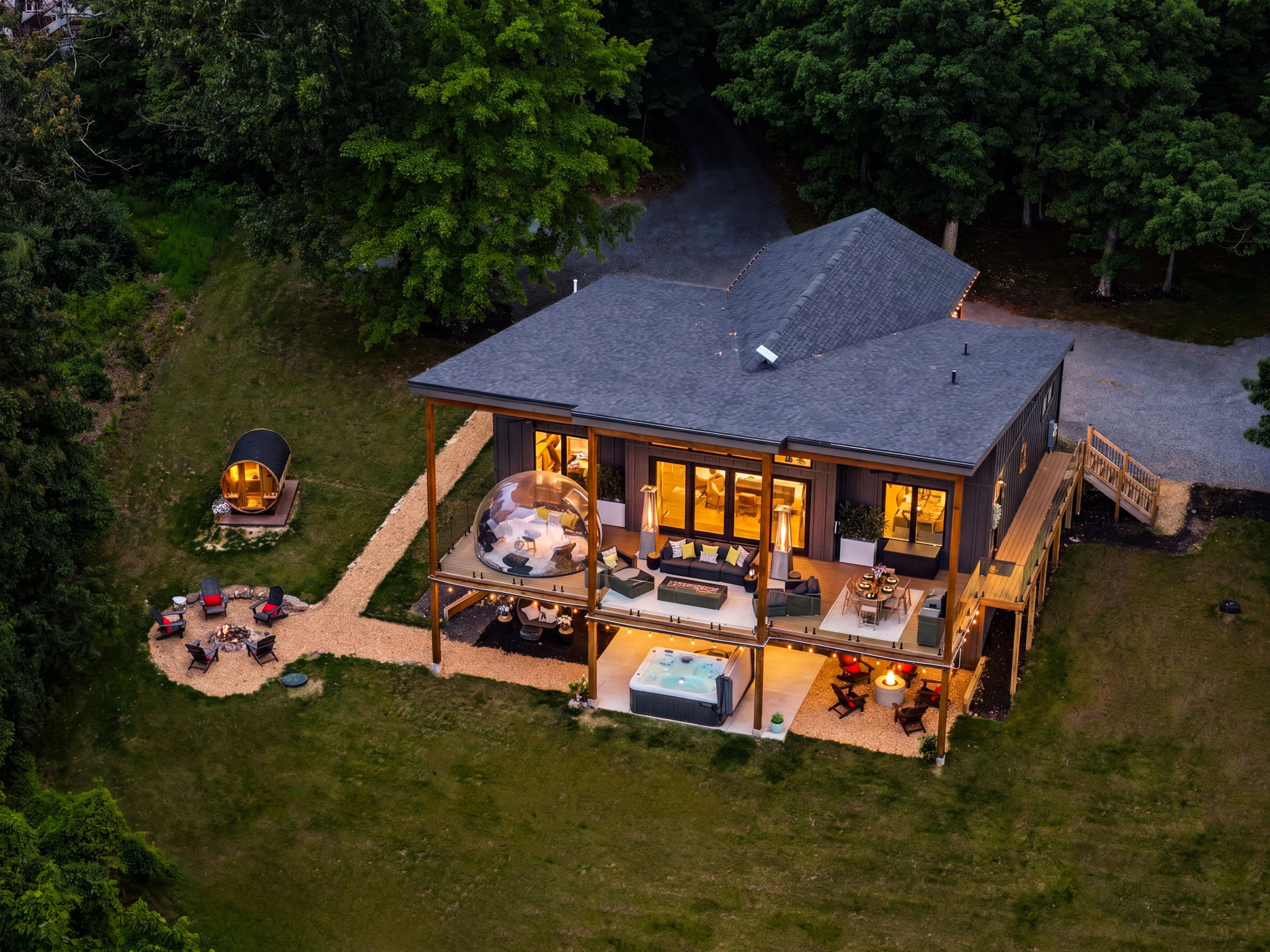 Modern Design w/Hot Tub, Sauna, Dome & Game Room