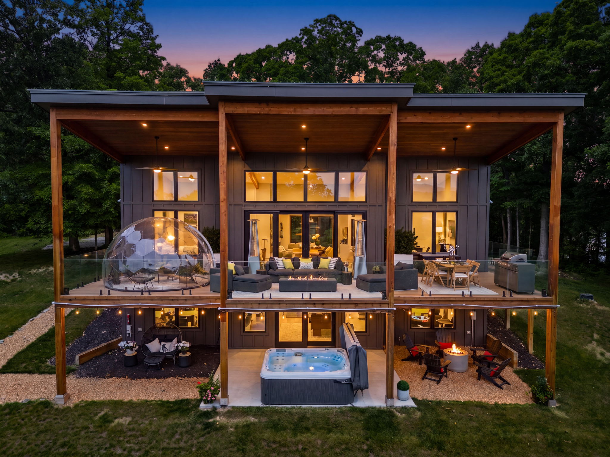 Modern Design w/Hot Tub, Sauna, Dome & Game Room