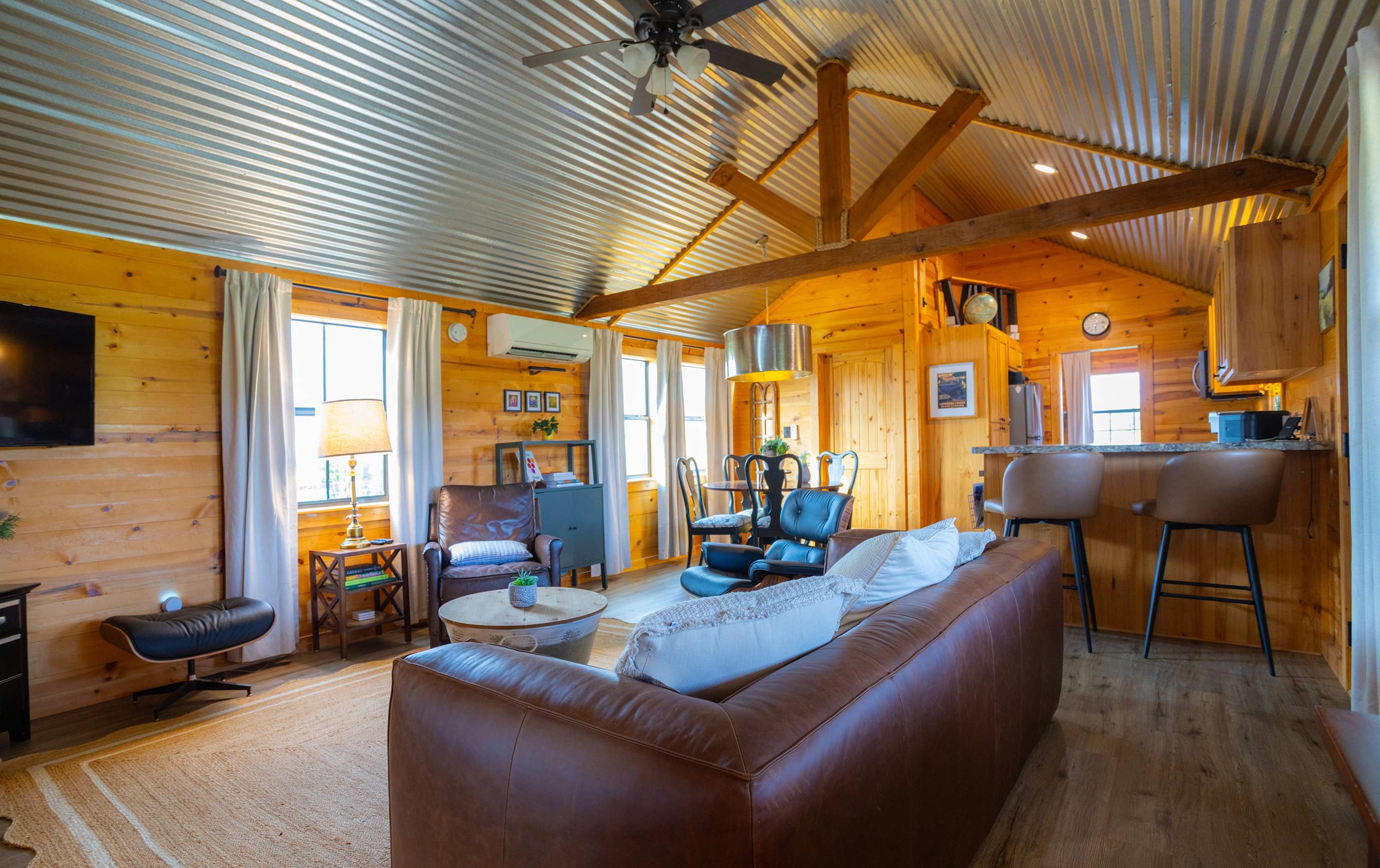 Curl up in the inviting living room & stream your favorites on the smart TV​