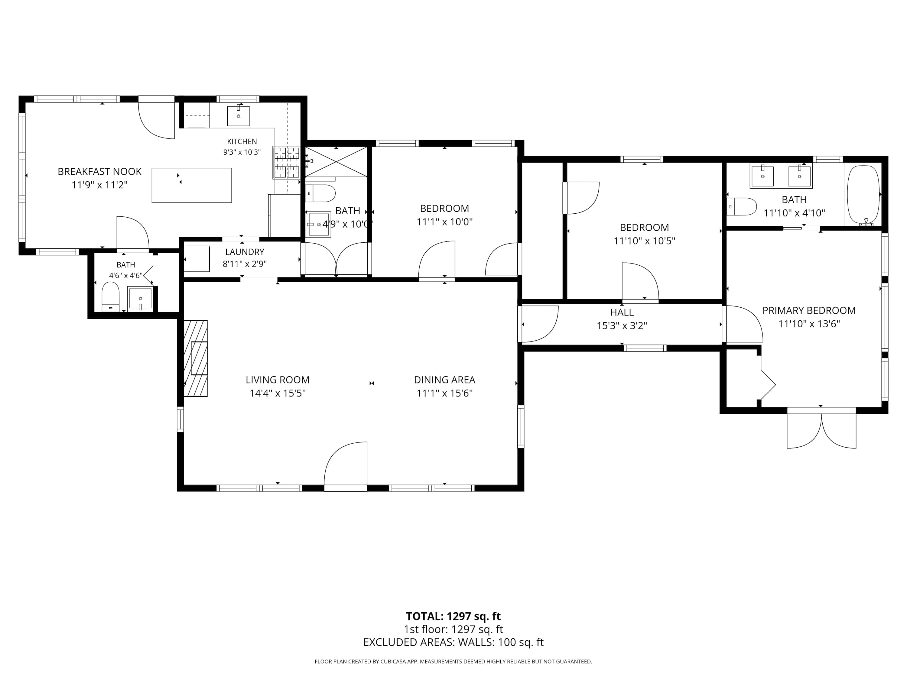 Cottage on Pine Floor Plan Layout.