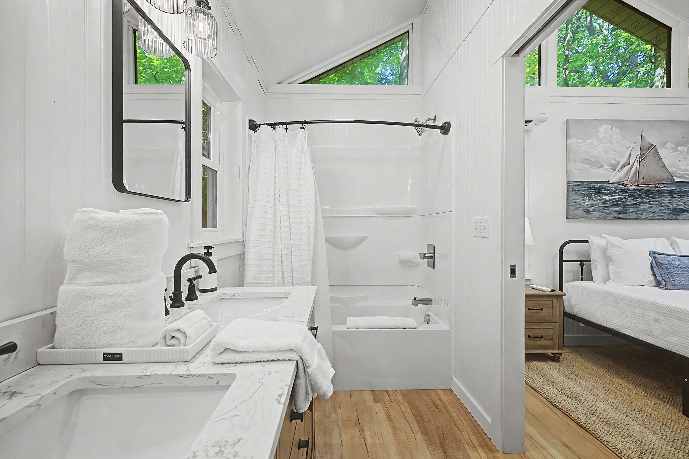 Primary suite and ensuite bath provide comfort for extended stays.