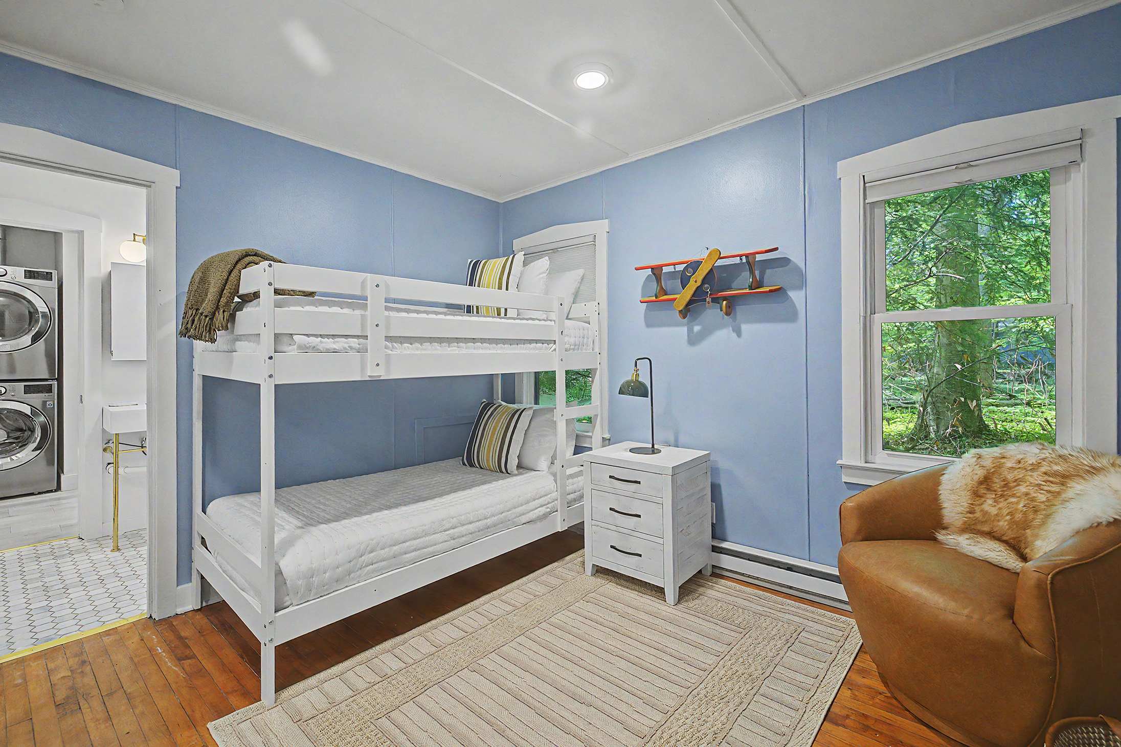 Our sweet bunk room gives the kiddos a dedicated space during family vacations.