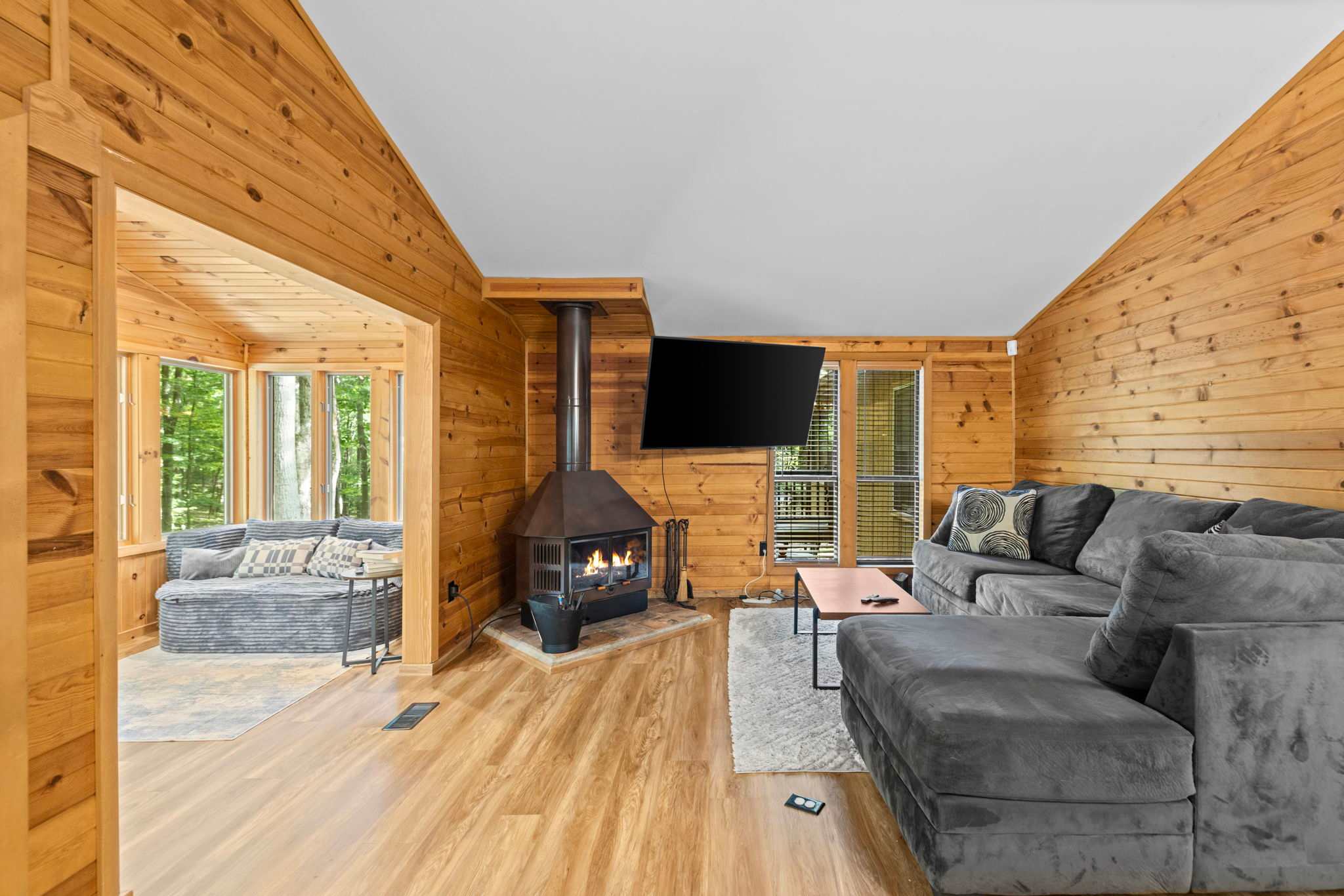 Woodburning Fireplace, Board Games & Books