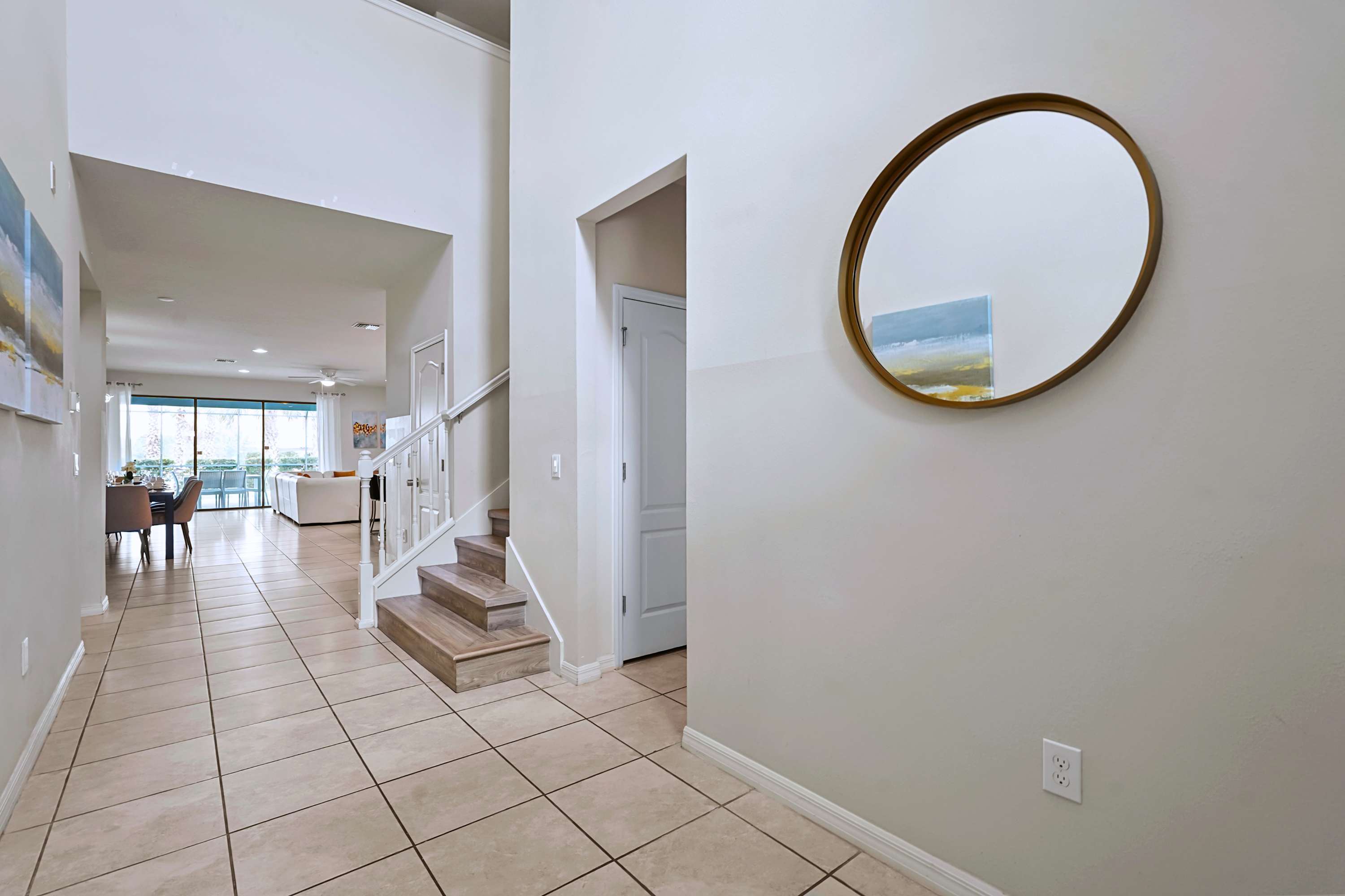 A bright entryway that sets the tone of your stay.